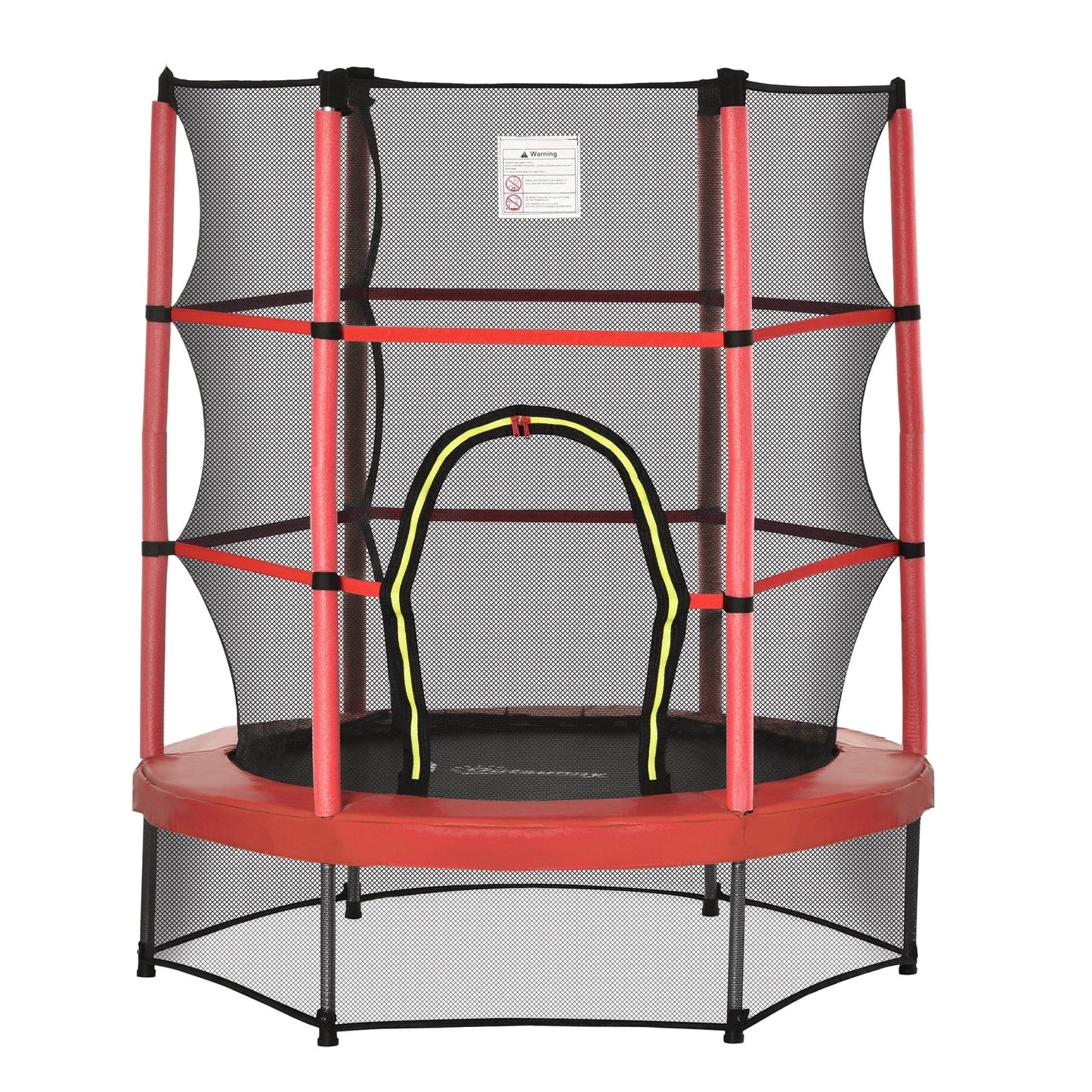 Outsunny 5' Diameter Kids Trampoline with Net for Indoors & Outdoors, Ages 3 to 6