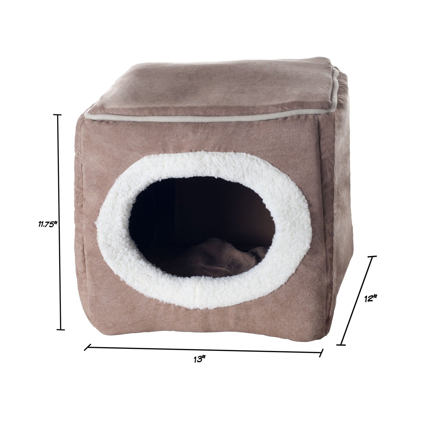PETMAKER Cozy Cat Cave Enclosed Cube Indoor Pet Bed