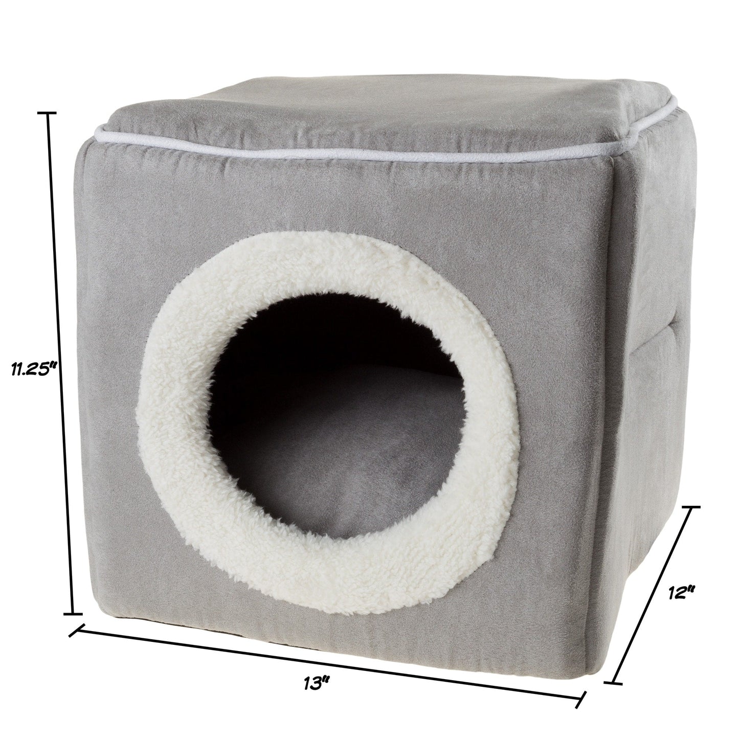 PETMAKER Cozy Cat Cave Enclosed Cube Indoor Pet Bed
