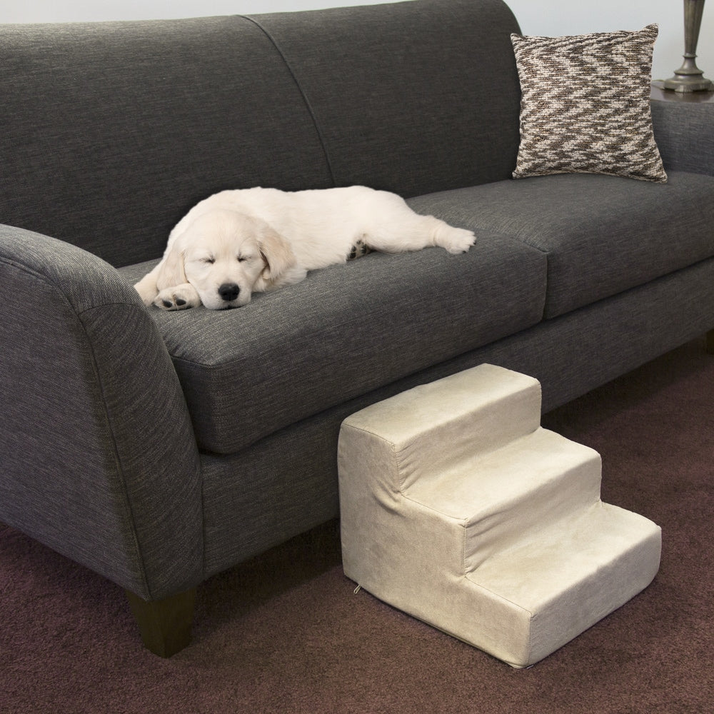 Petmaker 3-Step Pet Stairs with Removable Zippered Microfiber Cover