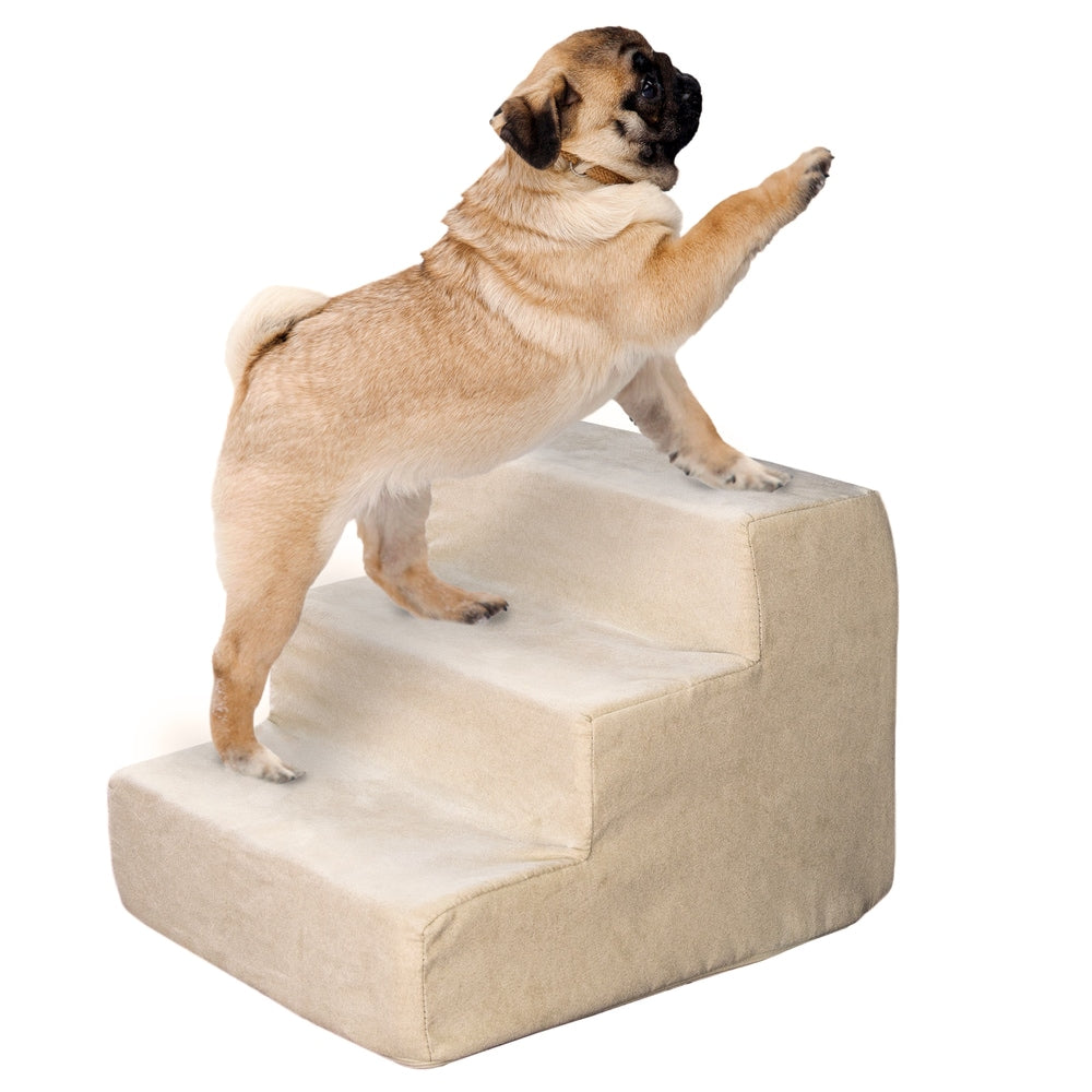 Petmaker 3-Step Pet Stairs with Removable Zippered Microfiber Cover