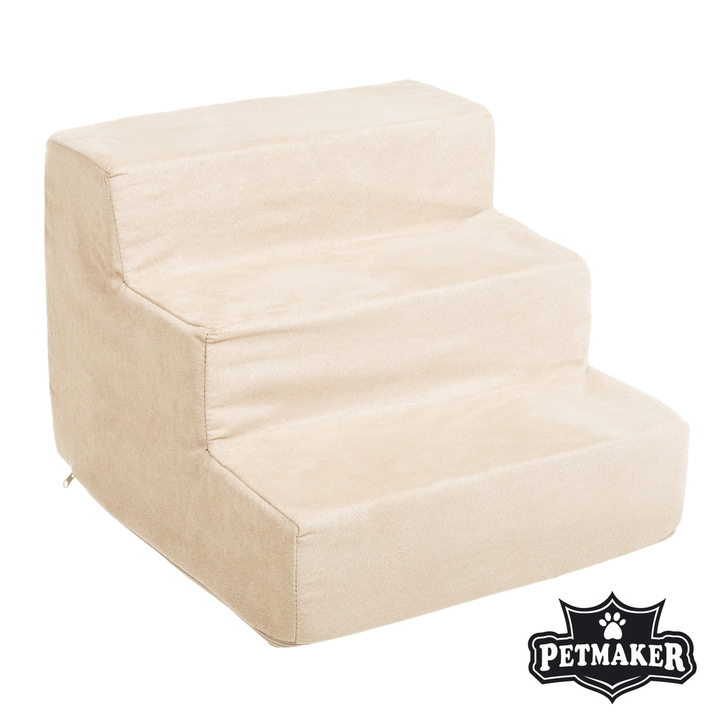 Petmaker 3-Step Pet Stairs with Removable Zippered Microfiber Cover