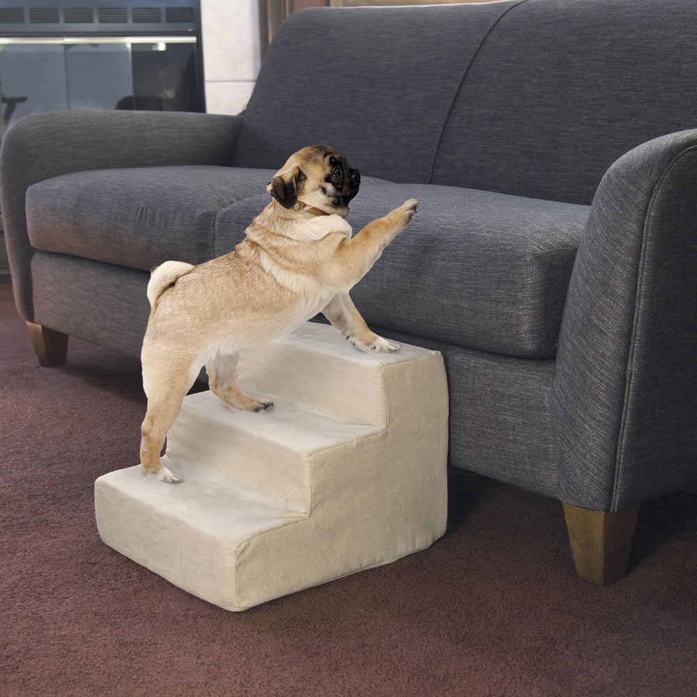 Petmaker 3-Step Pet Stairs with Removable Zippered Microfiber Cover