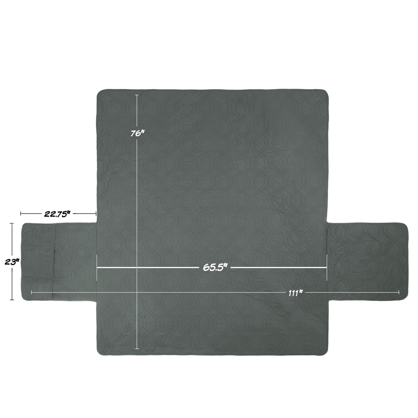 PETMAKER Waterproof Nonslip 3-Cushion Couch Cover for Pets