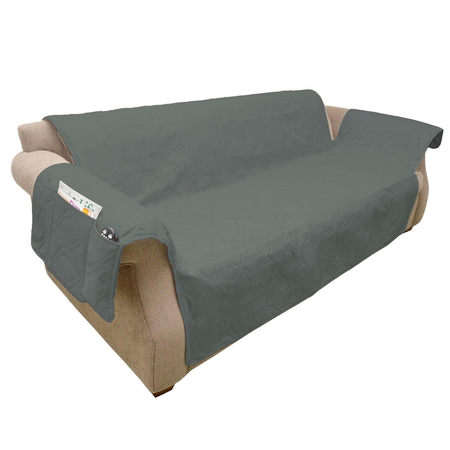 PETMAKER Waterproof Nonslip 3-Cushion Couch Cover for Pets