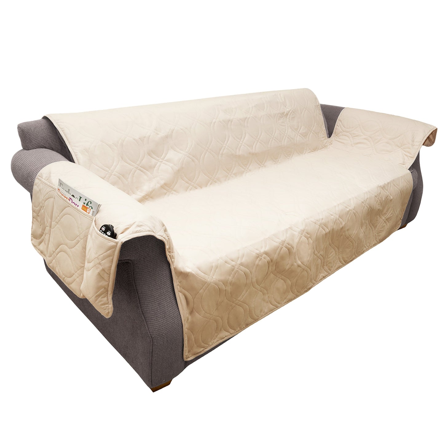 PETMAKER Waterproof Nonslip 3-Cushion Couch Cover for Pets