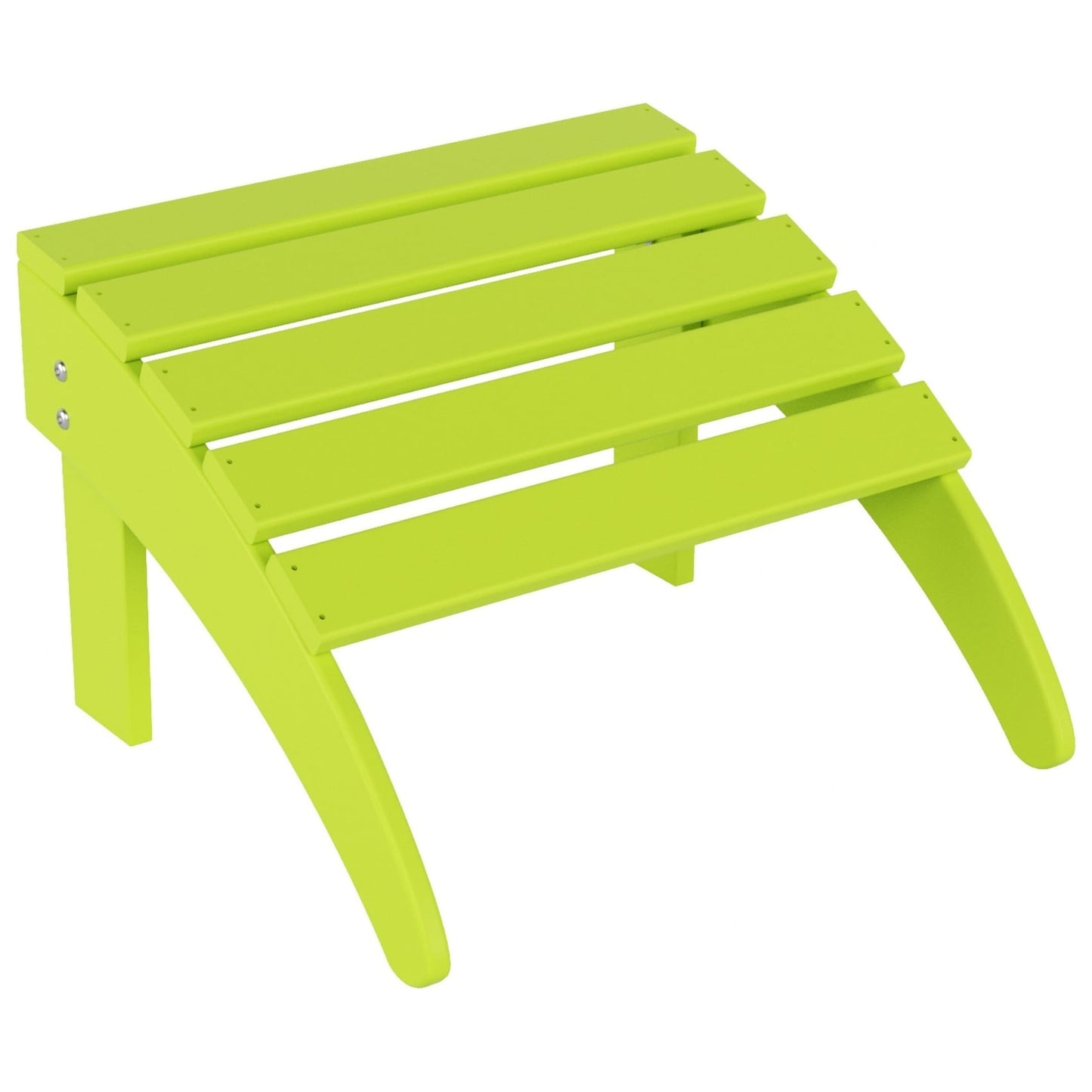 Polytrends Laguna Hdpe All Weather Outdoor Patio Foldable Adirondack Chair With Ottoman (2-Piece Set)