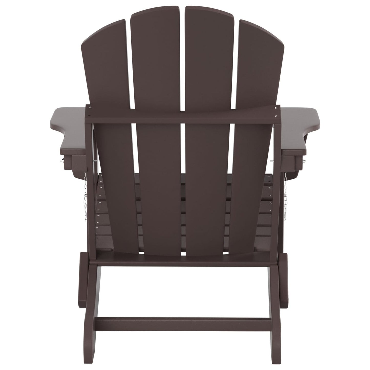 Polytrends Laguna Hdpe All Weather Outdoor Patio Foldable Adirondack Chair With Ottoman (2-Piece Set)