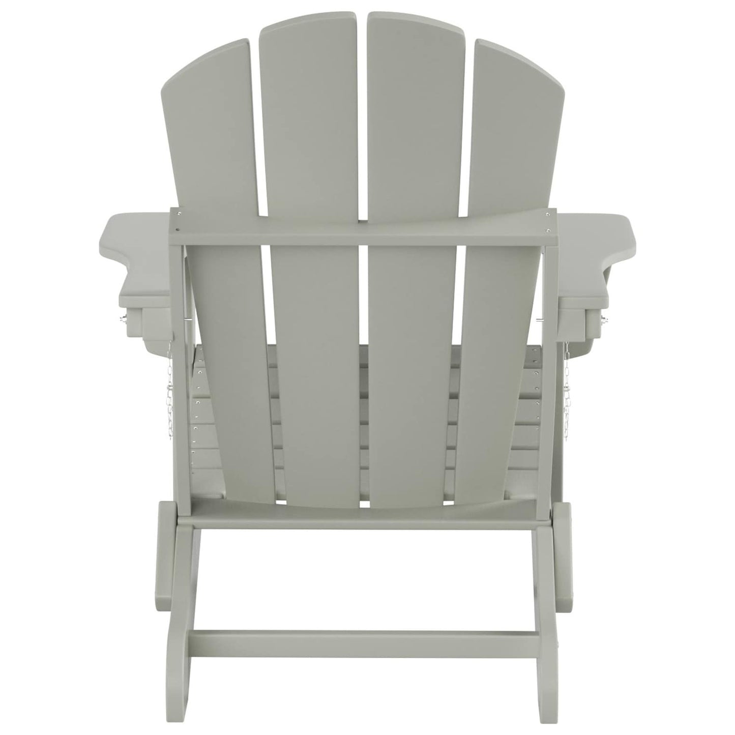 Polytrends Laguna Hdpe All Weather Outdoor Patio Foldable Adirondack Chair With Ottoman (2-Piece Set)