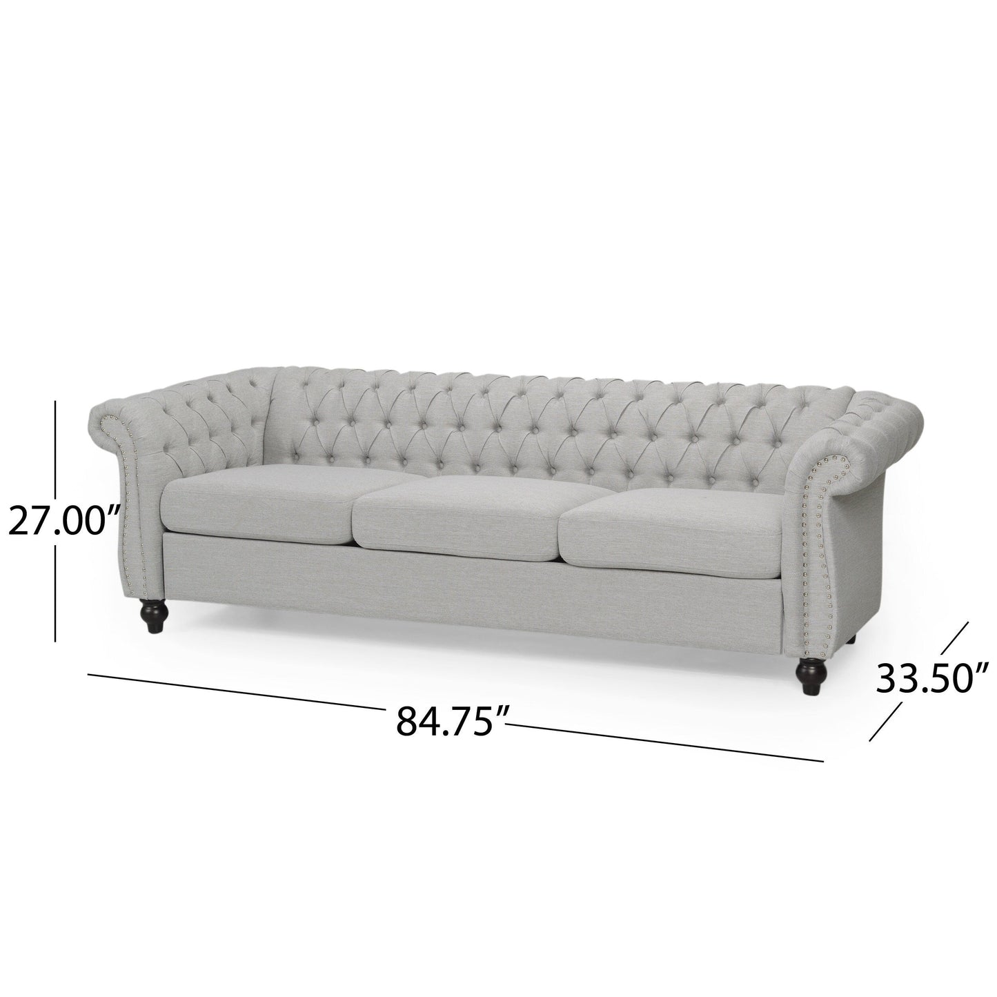 Canapé Chesterfield capitonné Parksley 3 places par Christopher Knight Home