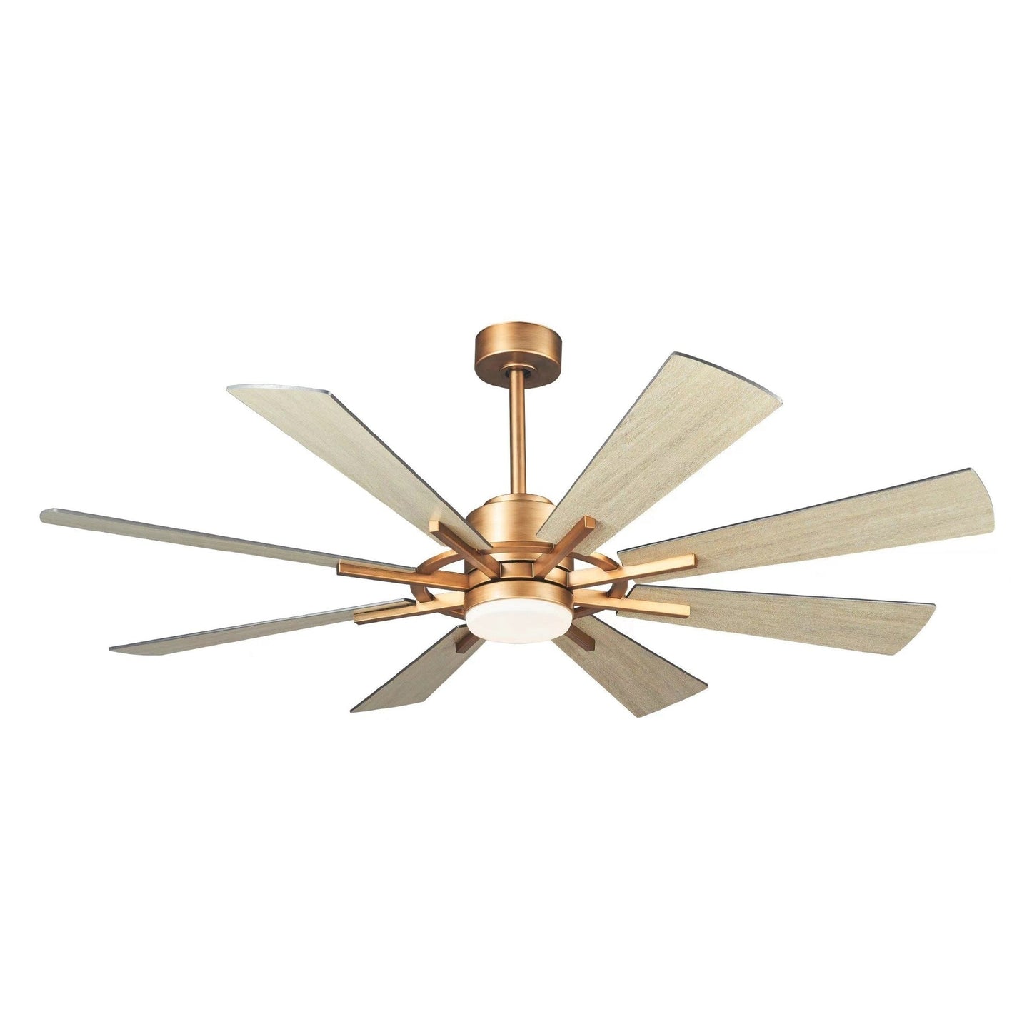 Parrot Uncle 60 Farmhouse Integrated LED Windmill Ceiling Fan with Light and Remote