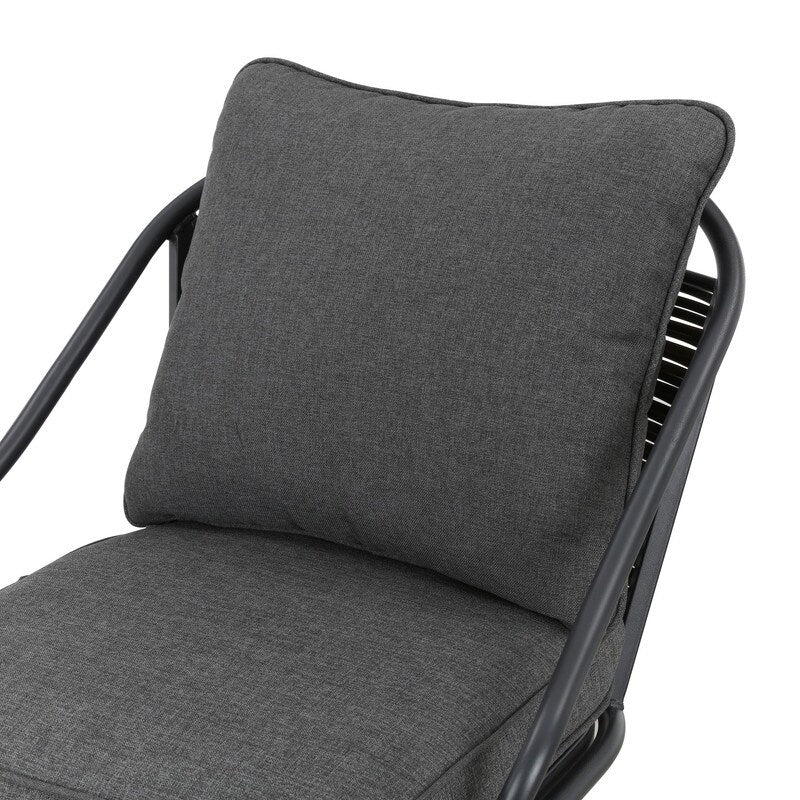 Ensemble de salle à manger de 11 pièces avec coussins gris, style bar, pour patio