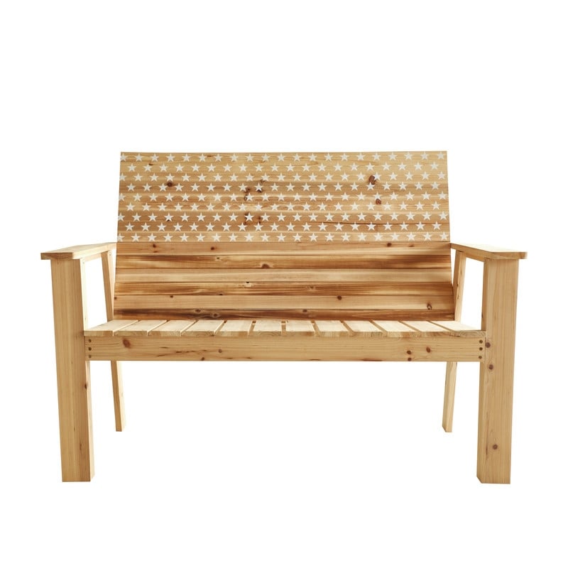Ensemble de sièges en bois pour 4 personnes Patio Festival Stars & Stripes