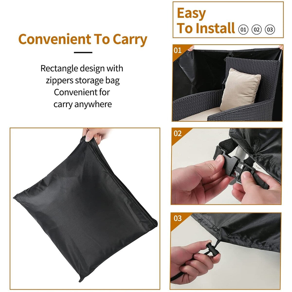 Patio Furniture Cover Waterproof Outdoor Furniture Cover for Table and Chairs Set Cover