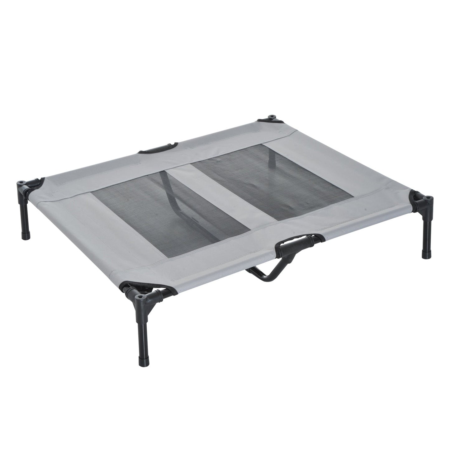 PawHut 36 x 30 Elevated Dog Cot Cooling Pet Bed With UV Protection Canopy Shade