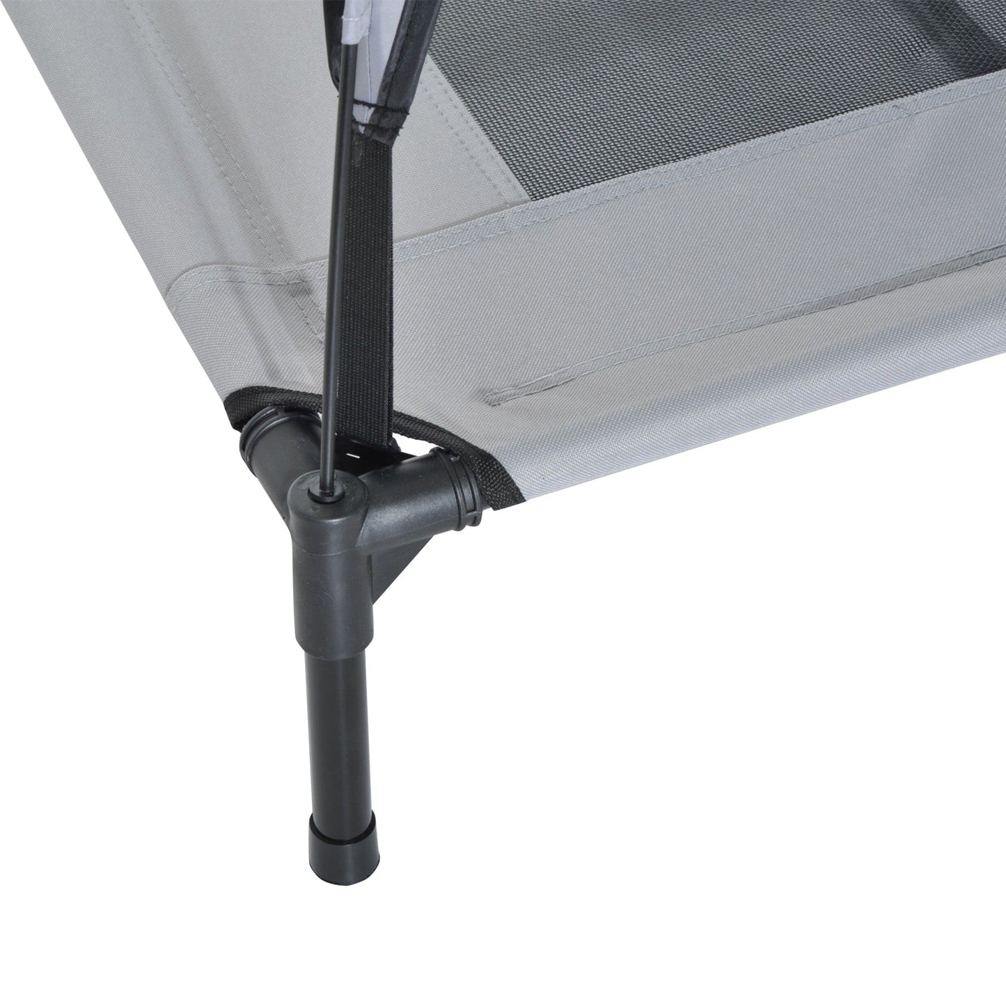 PawHut 36 x 30 Elevated Dog Cot Cooling Pet Bed With UV Protection Canopy Shade