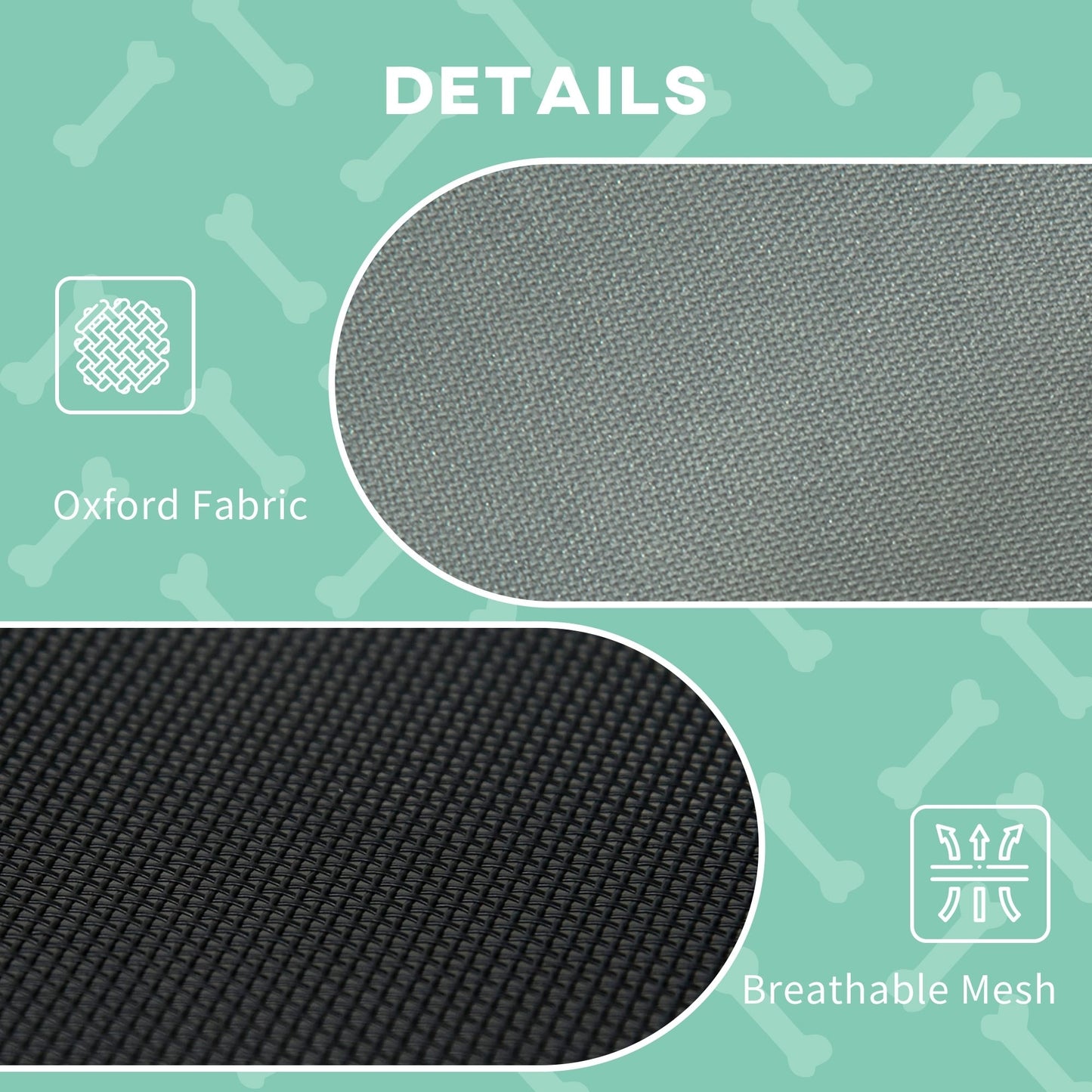 PawHut 36 x 30 Elevated Dog Cot Cooling Pet Bed With UV Protection Canopy Shade