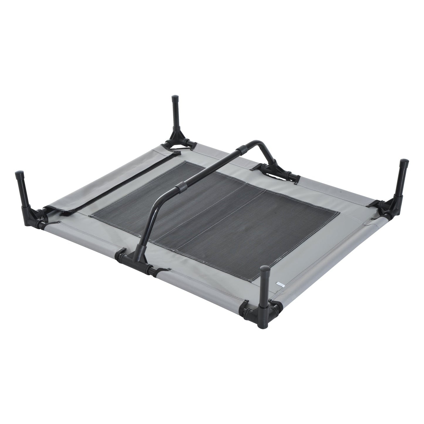 PawHut 36 x 30 Elevated Dog Cot Cooling Pet Bed With UV Protection Canopy Shade