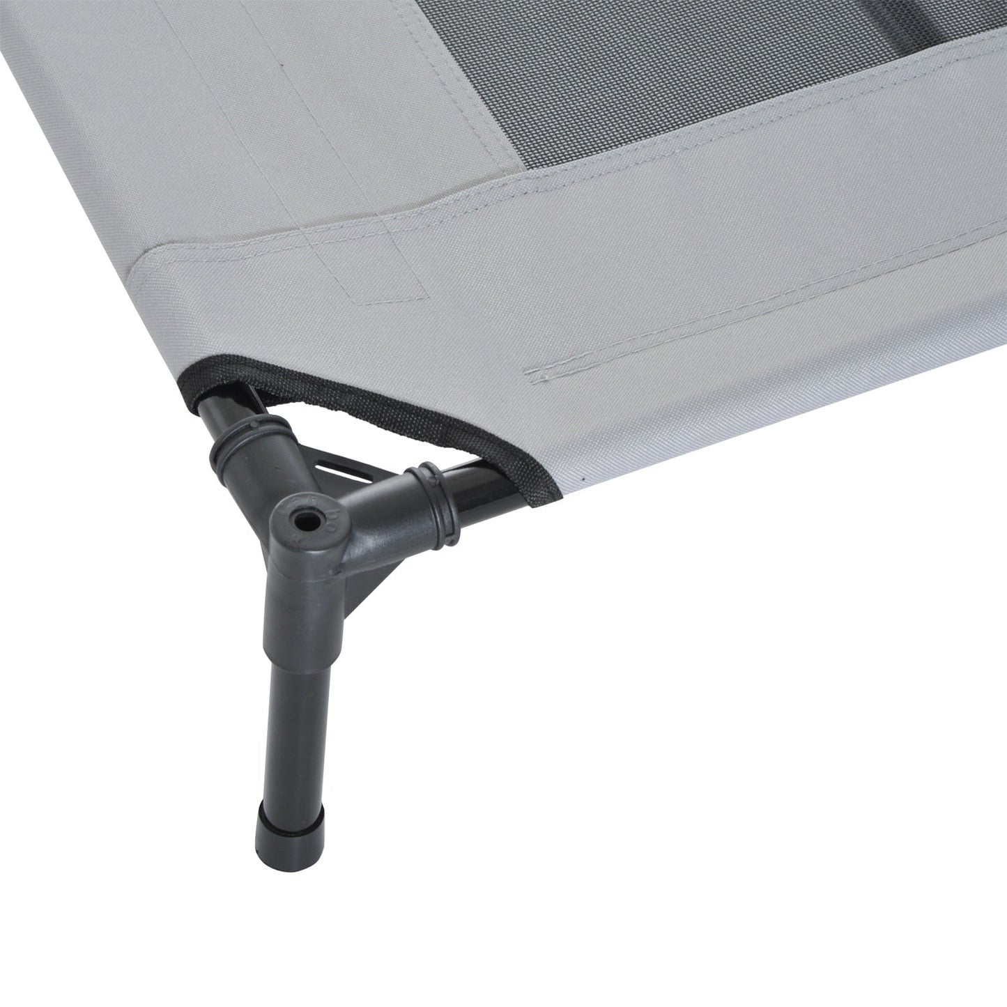 PawHut 36 x 30 Elevated Dog Cot Cooling Pet Bed With UV Protection Canopy Shade