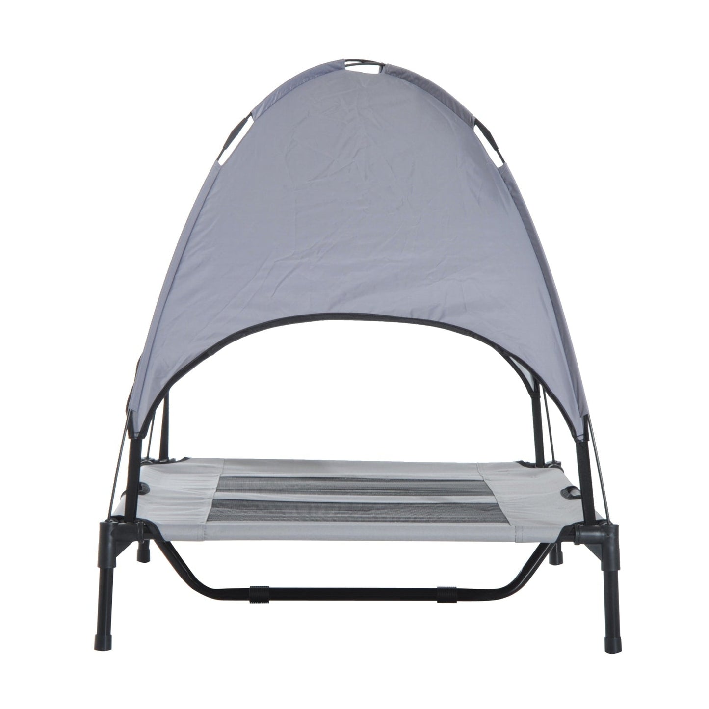 PawHut 36 x 30 Elevated Dog Cot Cooling Pet Bed With UV Protection Canopy Shade
