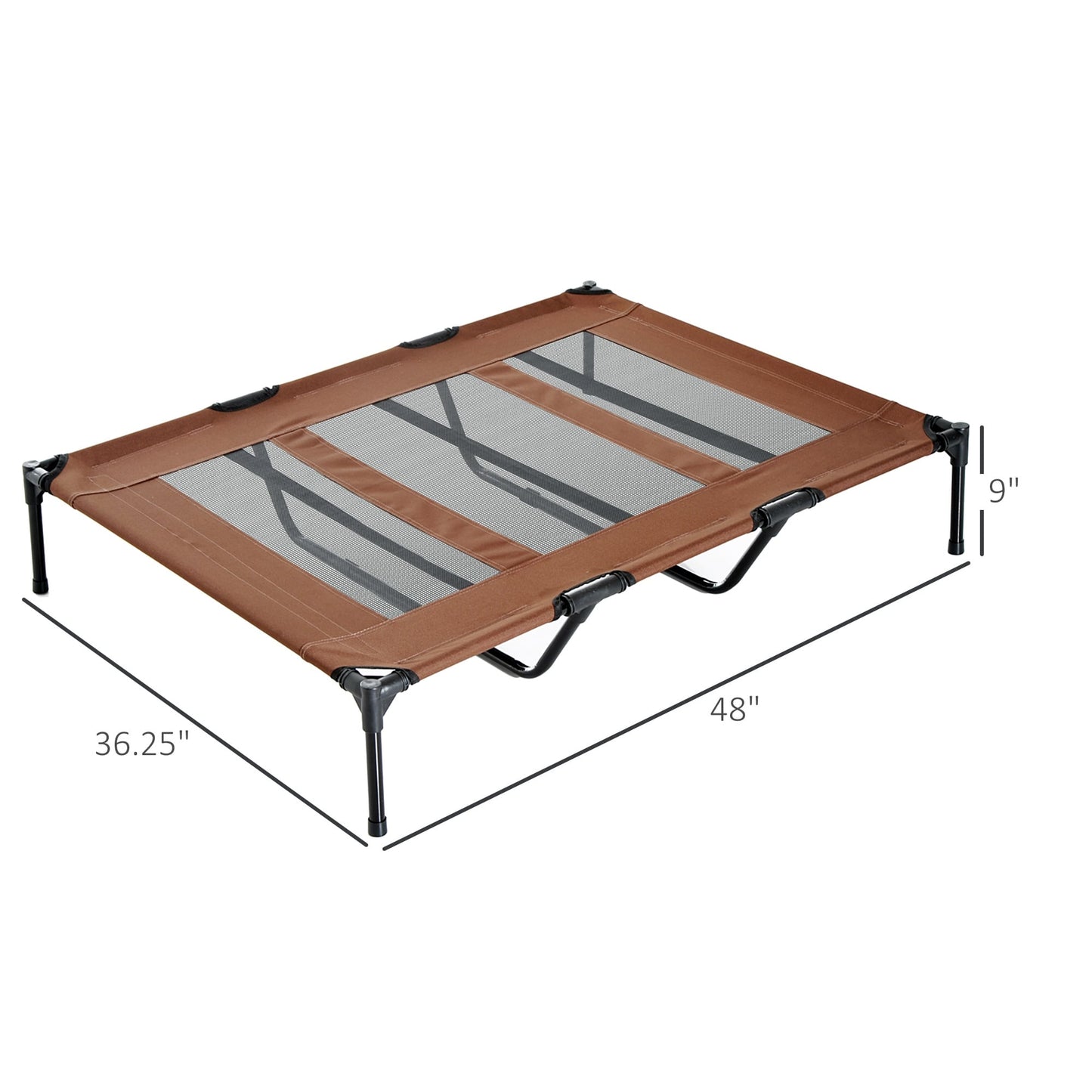 Pawhut Elevated Cooling Mesh Dog Bed Cot - 48 x 36.25 x 9