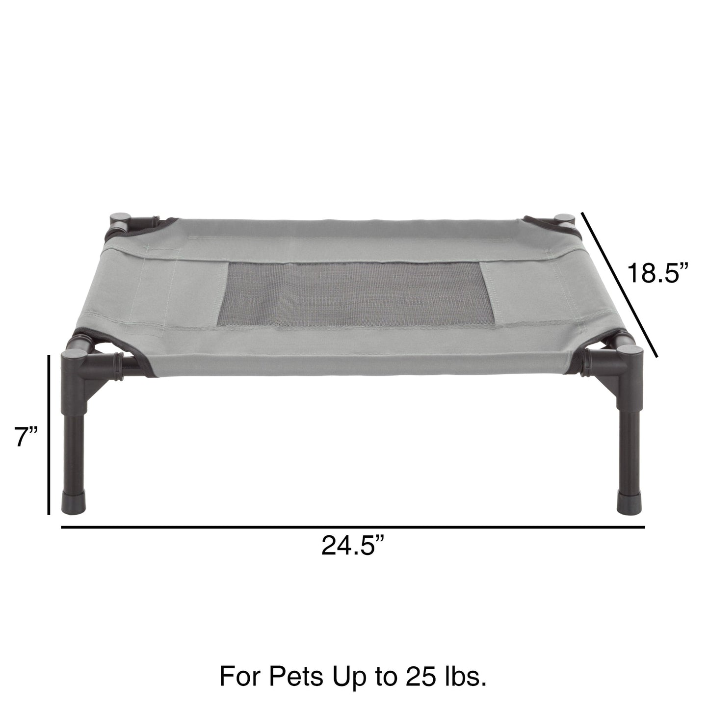 Petmaker Steel Frame Elevated Dog Bed with Non-Slip Feet - Indoor/Outdoor Puppy Cot for Pets