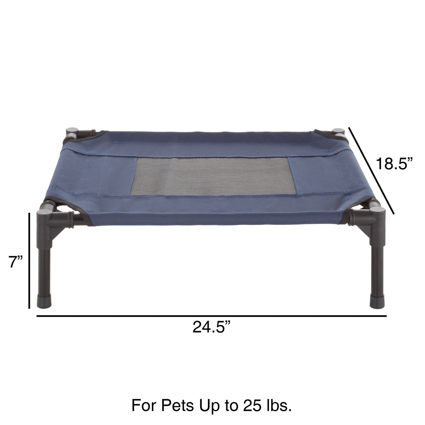 Petmaker Steel Frame Elevated Dog Bed with Non-Slip Feet - Indoor/Outdoor Puppy Cot for Pets