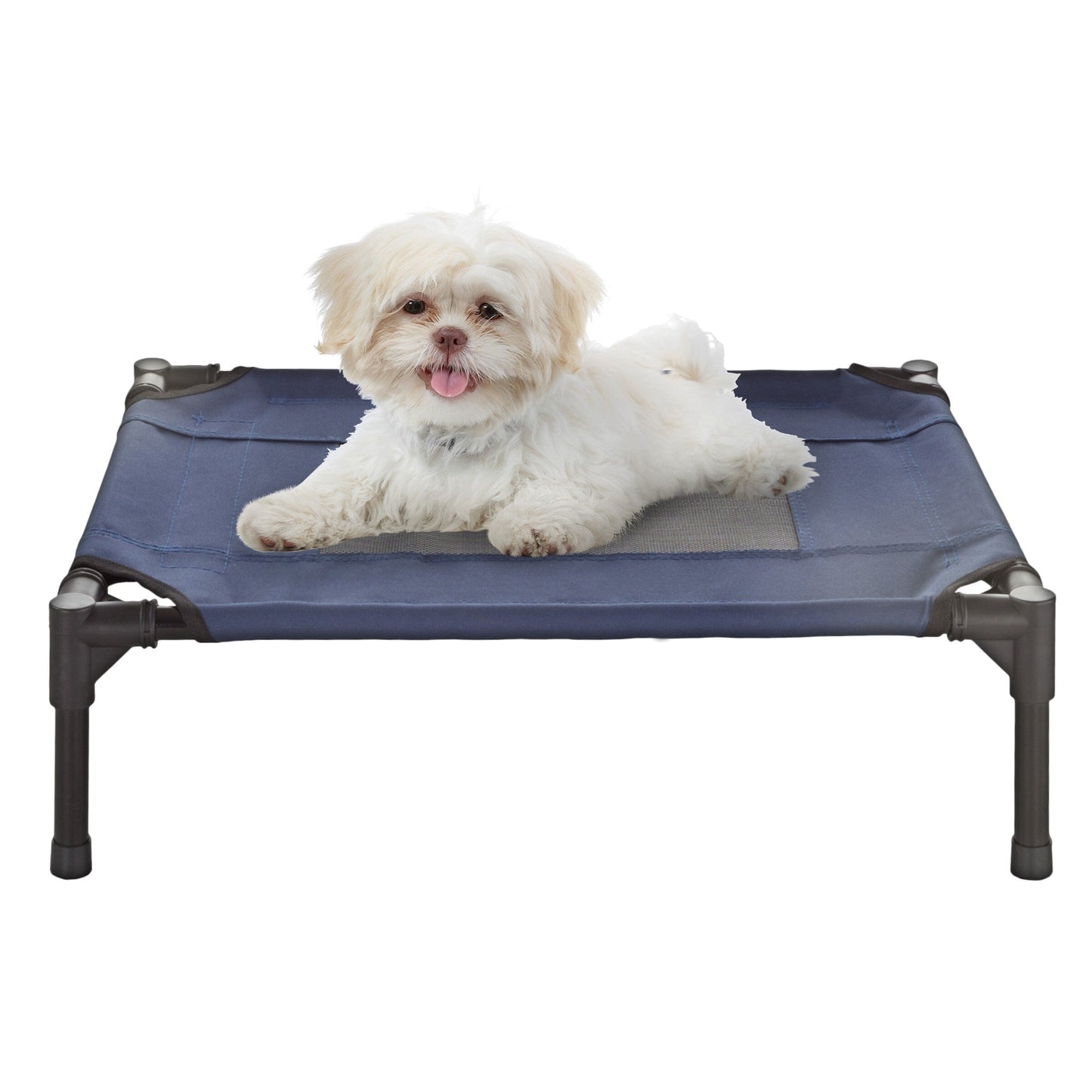 Petmaker Steel Frame Elevated Dog Bed with Non-Slip Feet - Indoor/Outdoor Puppy Cot for Pets