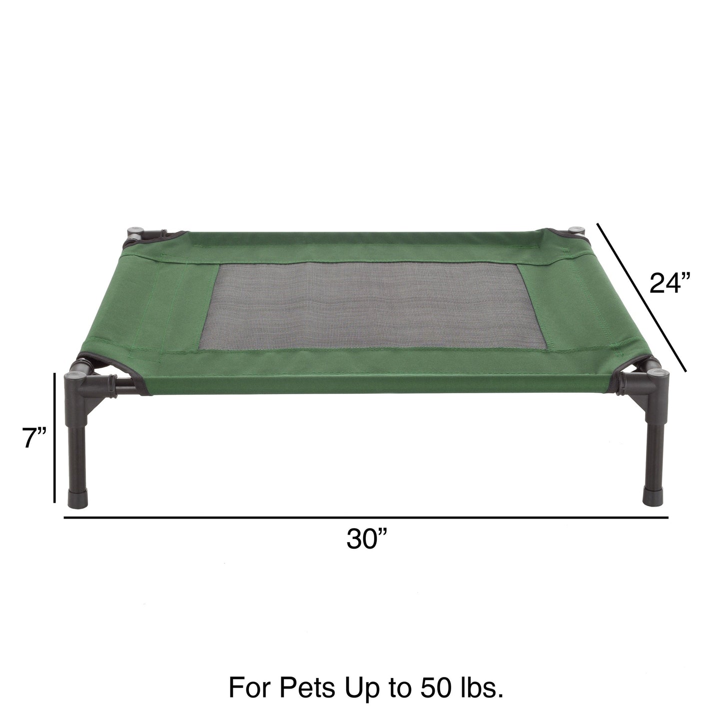 Petmaker Steel Frame Elevated Dog Bed with Non-Slip Feet - Indoor/Outdoor Puppy Cot for Pets