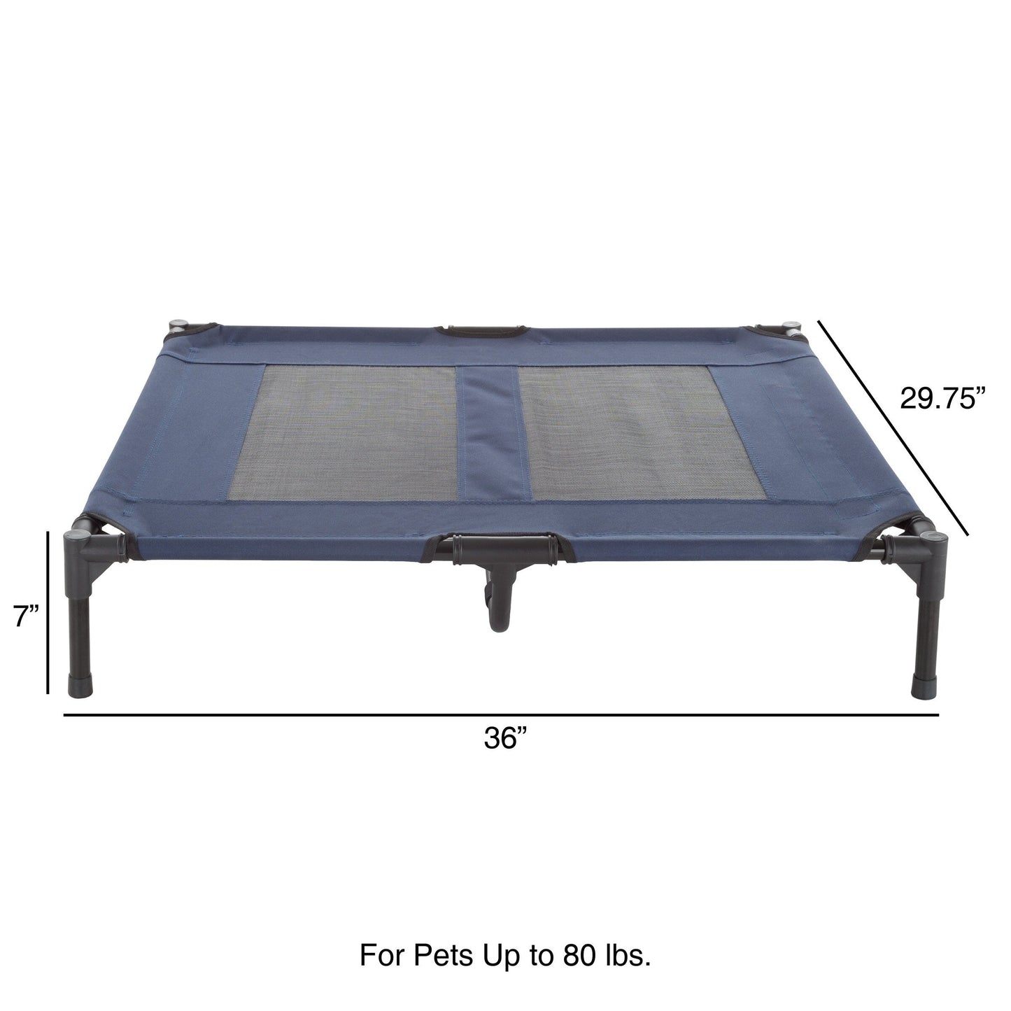 Petmaker Steel Frame Elevated Dog Bed with Non-Slip Feet - Indoor/Outdoor Puppy Cot for Pets