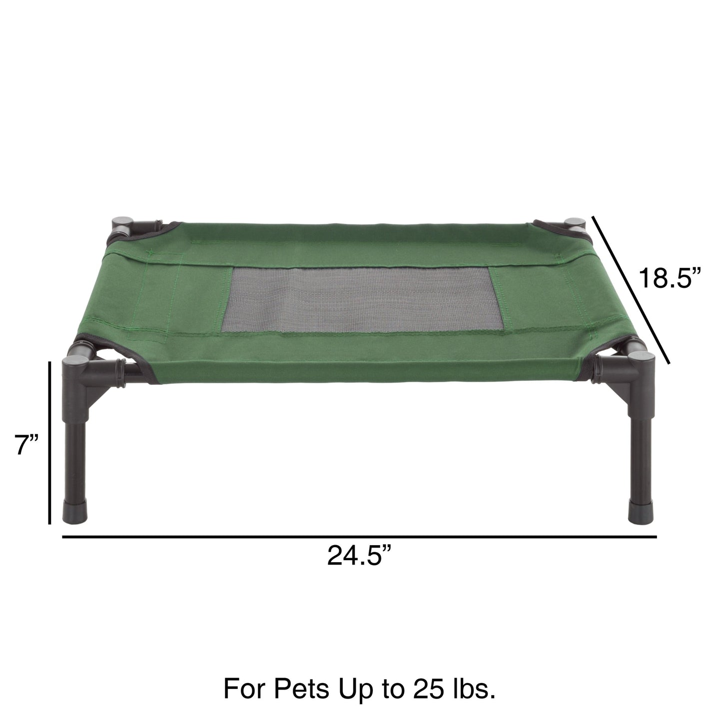 Petmaker Steel Frame Elevated Dog Bed with Non-Slip Feet - Indoor/Outdoor Puppy Cot for Pets