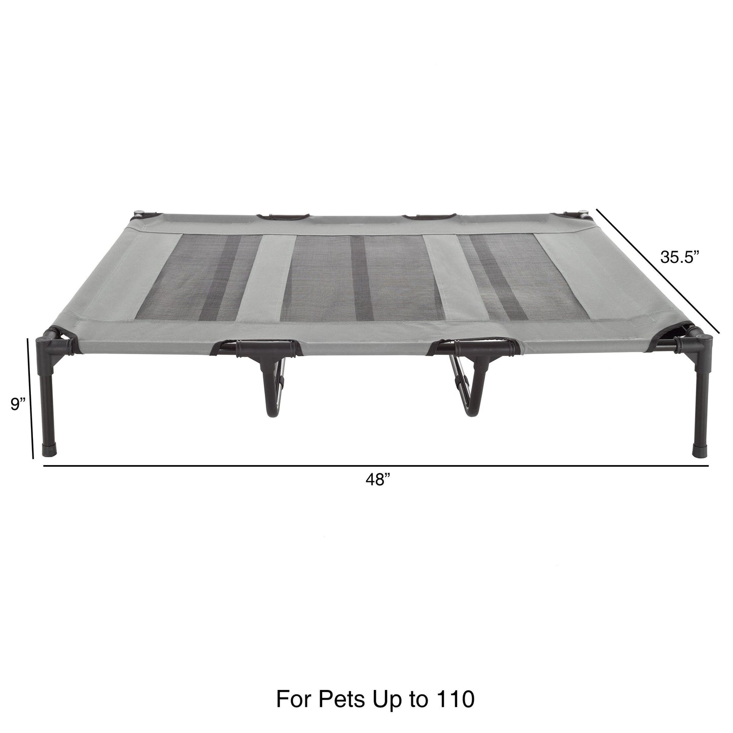 Petmaker Steel Frame Elevated Dog Bed with Non-Slip Feet - Indoor/Outdoor Puppy Cot for Pets