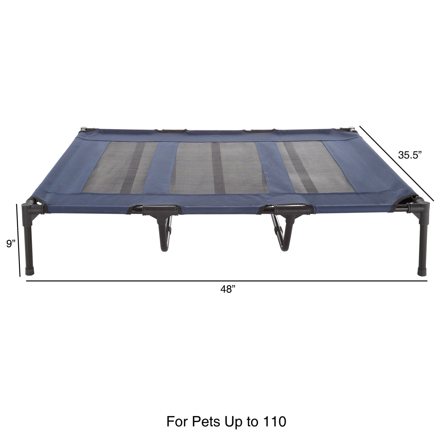 Petmaker Steel Frame Elevated Dog Bed with Non-Slip Feet - Indoor/Outdoor Puppy Cot for Pets