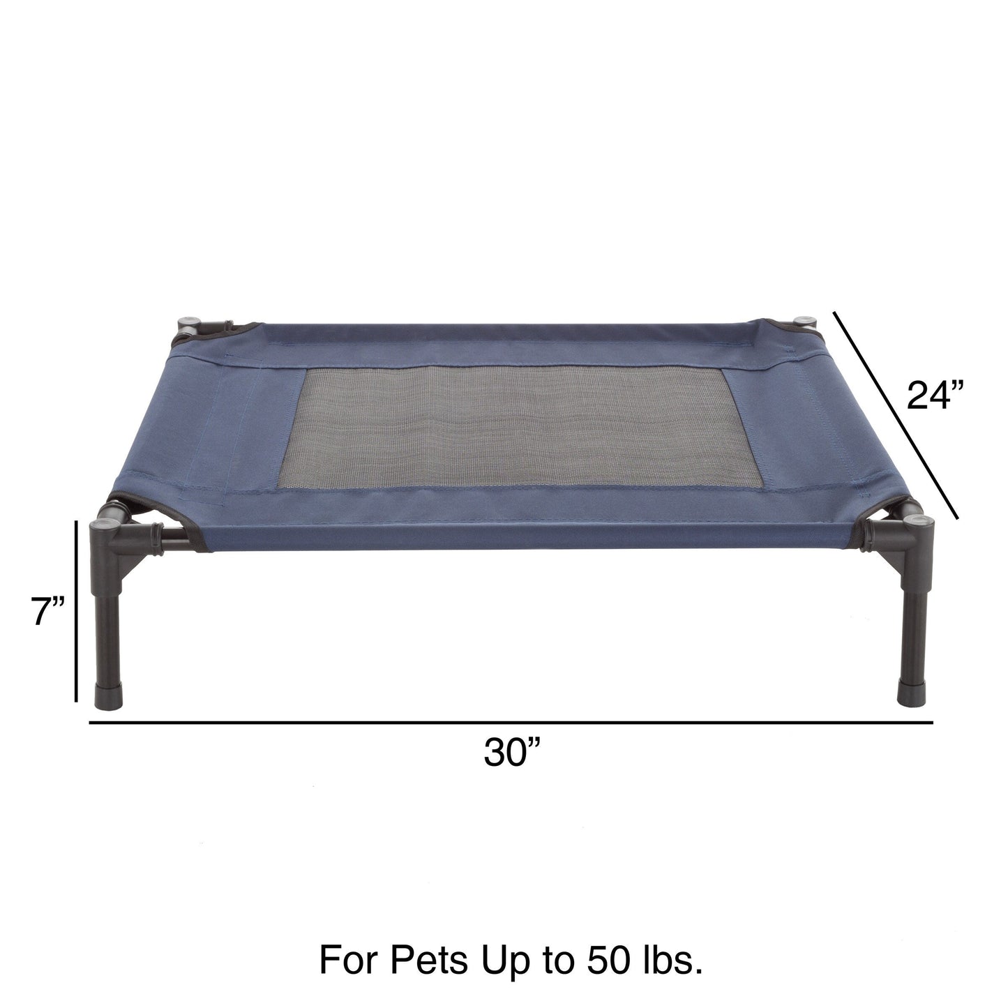 Petmaker Steel Frame Elevated Dog Bed with Non-Slip Feet - Indoor/Outdoor Puppy Cot for Pets