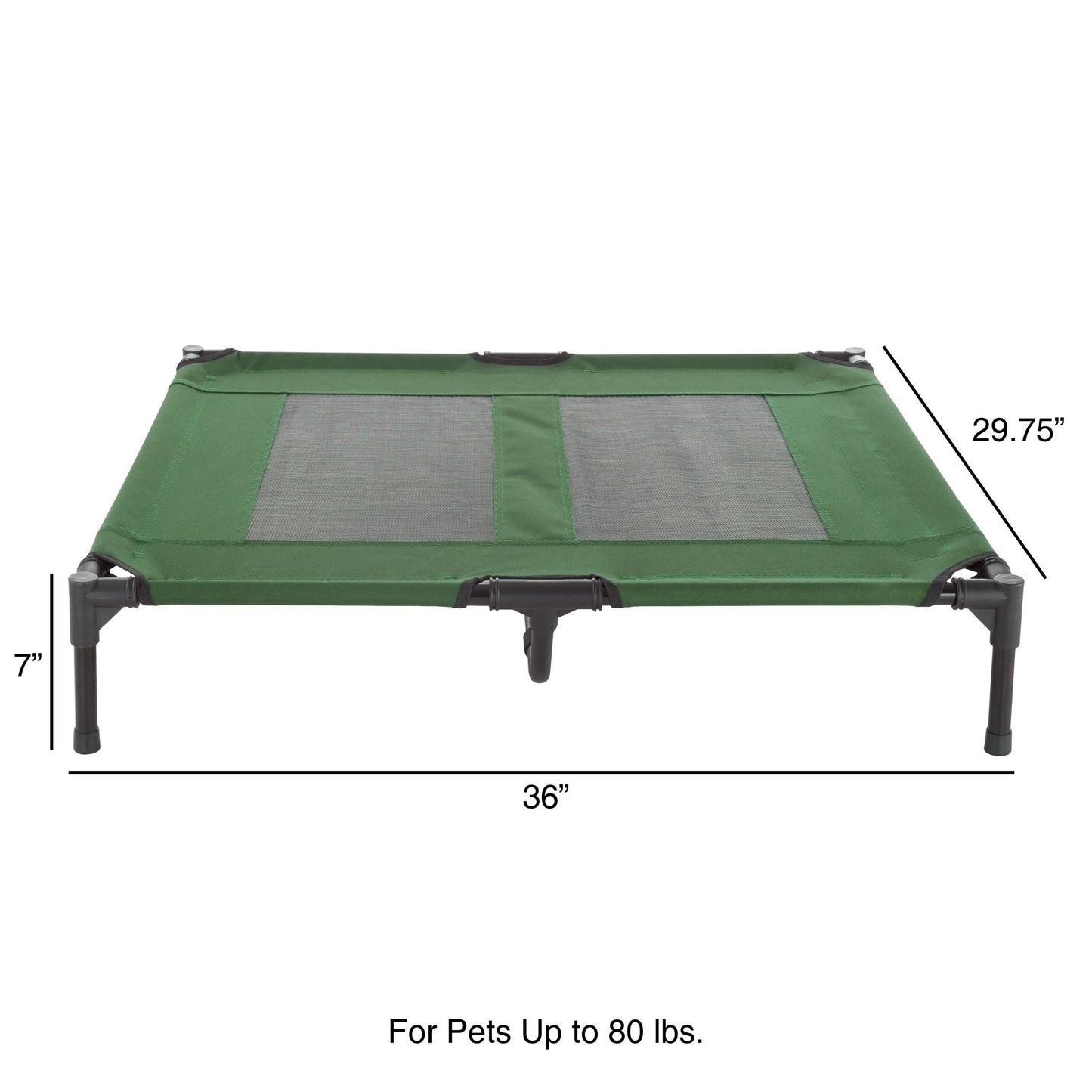 Petmaker Steel Frame Elevated Dog Bed with Non-Slip Feet - Indoor/Outdoor Puppy Cot for Pets