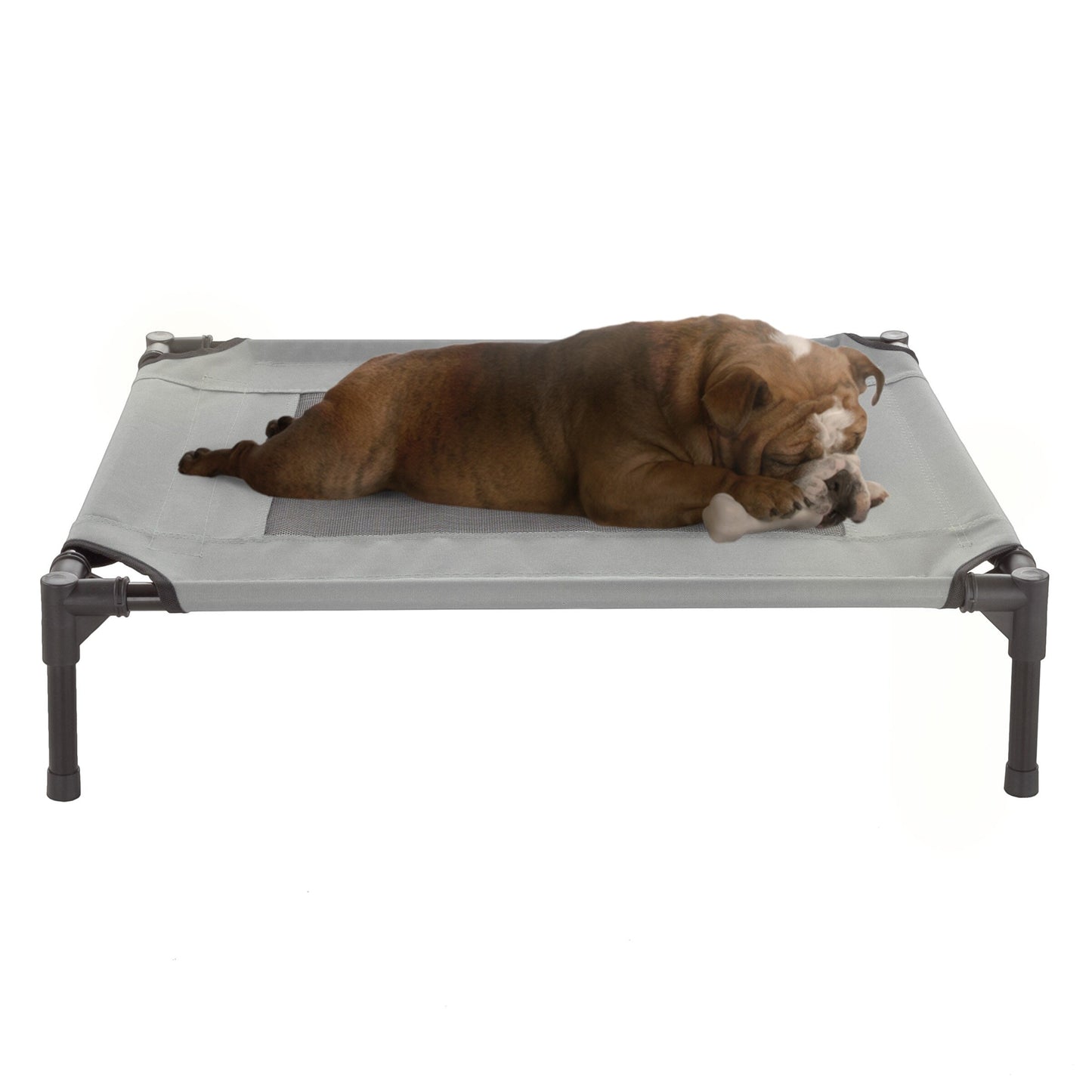 Petmaker Steel Frame Elevated Dog Bed with Non-Slip Feet - Indoor/Outdoor Puppy Cot for Pets