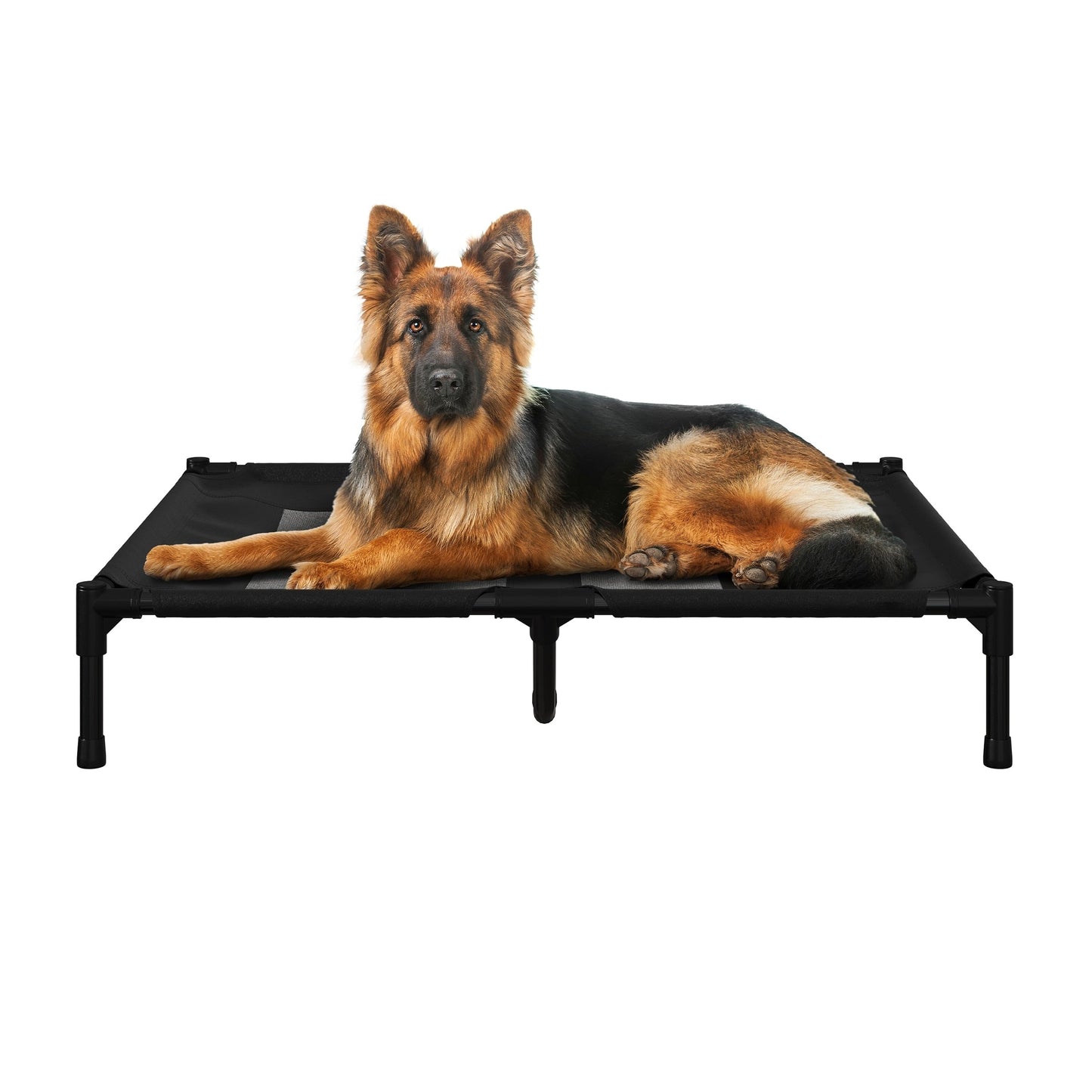 Petmaker Steel Frame Elevated Dog Bed with Non-Slip Feet - Indoor/Outdoor Puppy Cot for Pets