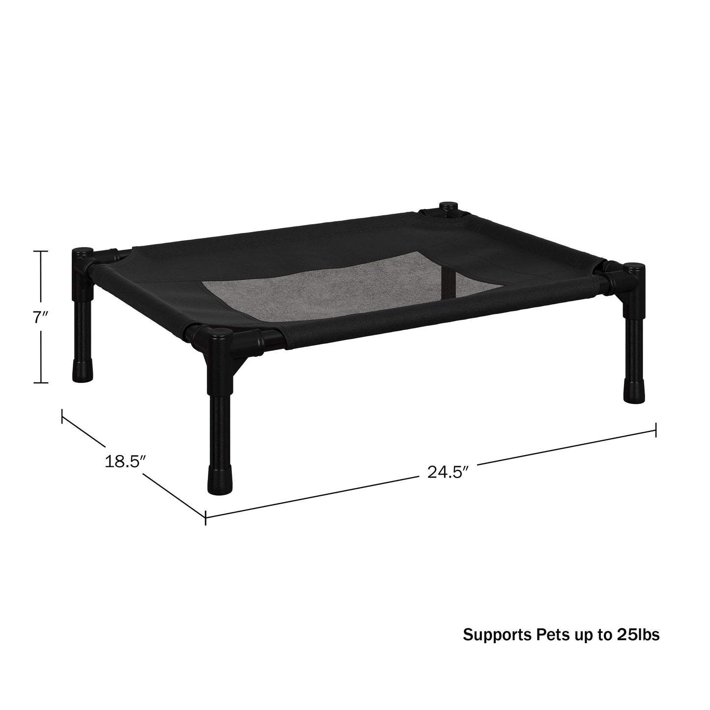 Petmaker Steel Frame Elevated Dog Bed with Non-Slip Feet - Indoor/Outdoor Puppy Cot for Pets