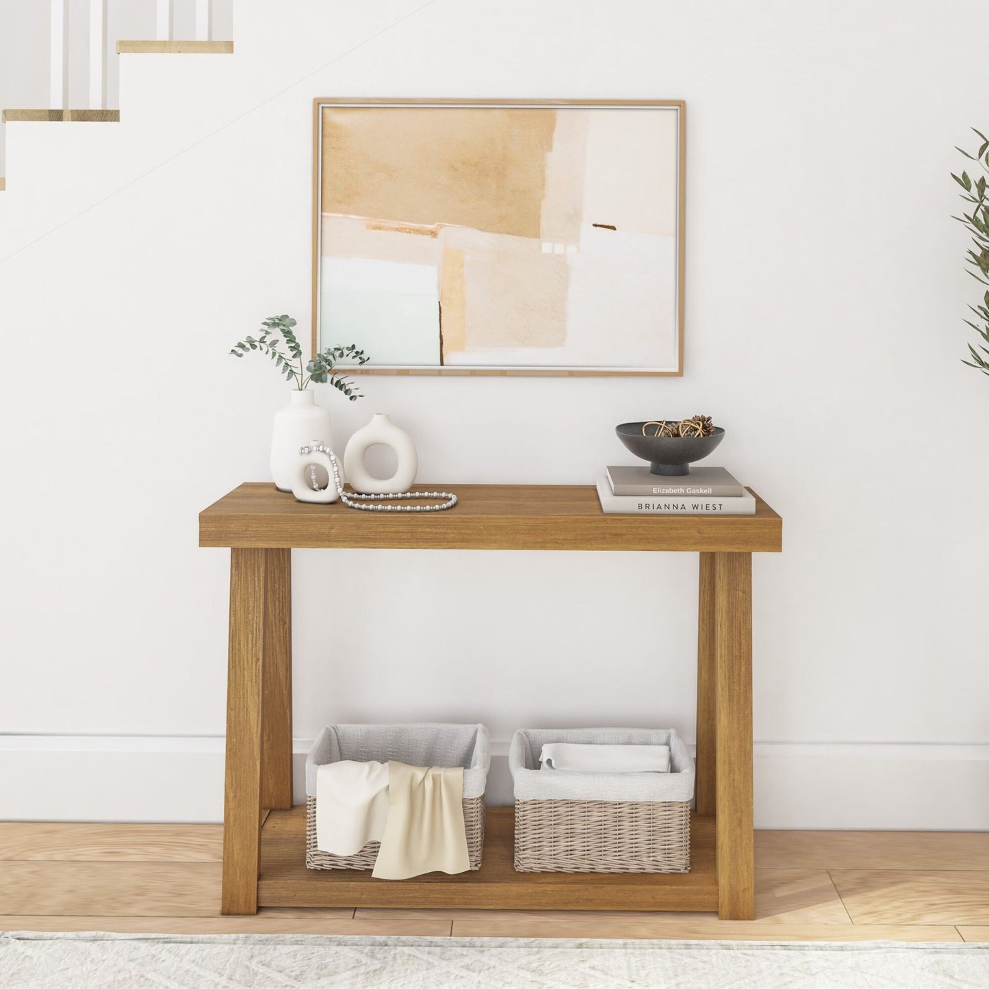 Plank and Beam Classic Console Table with Shelf - 46