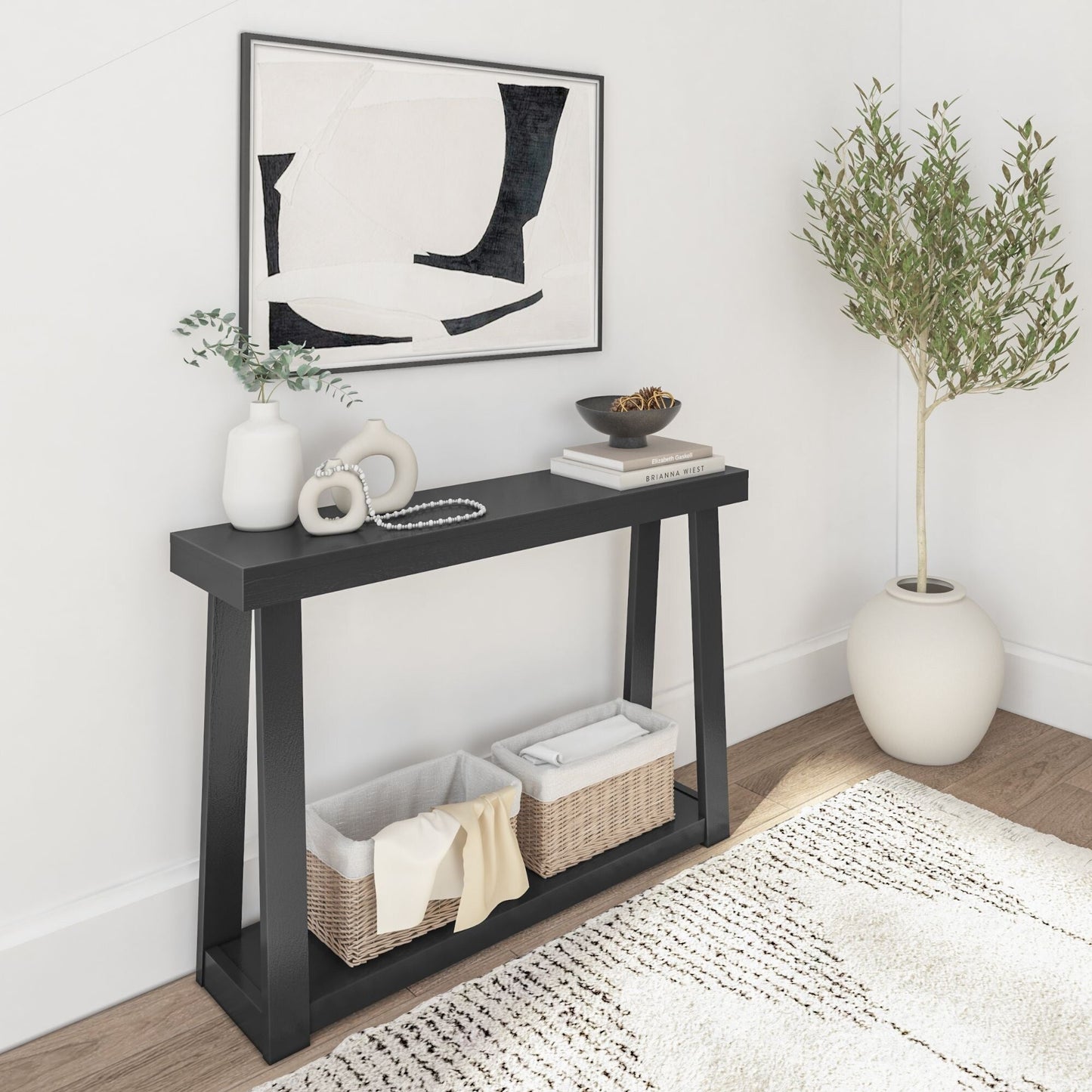 Plank and Beam Classic Console Table with Shelf - 46