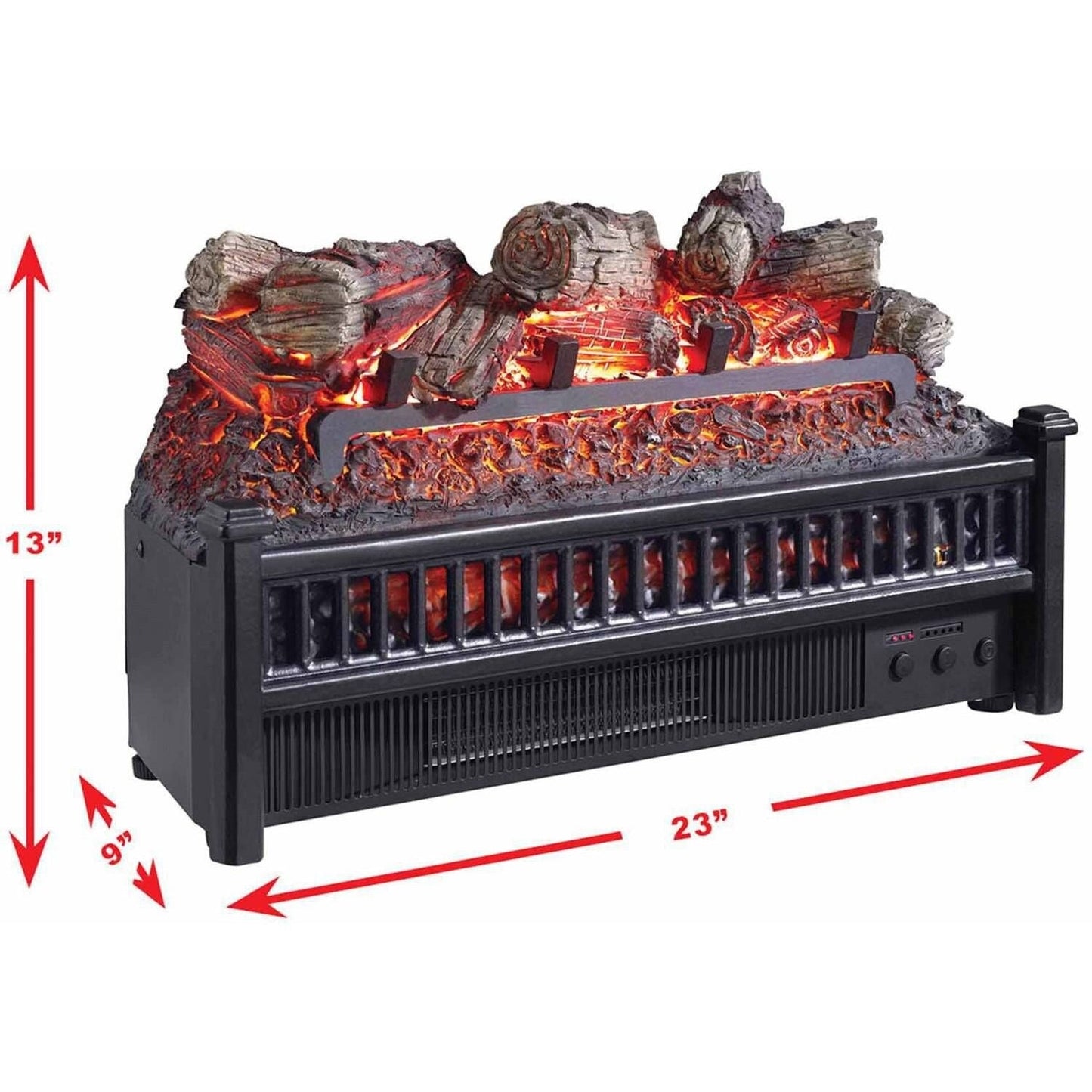 Pleasant Hearth Electric Log Insert Heater with Remote Control
