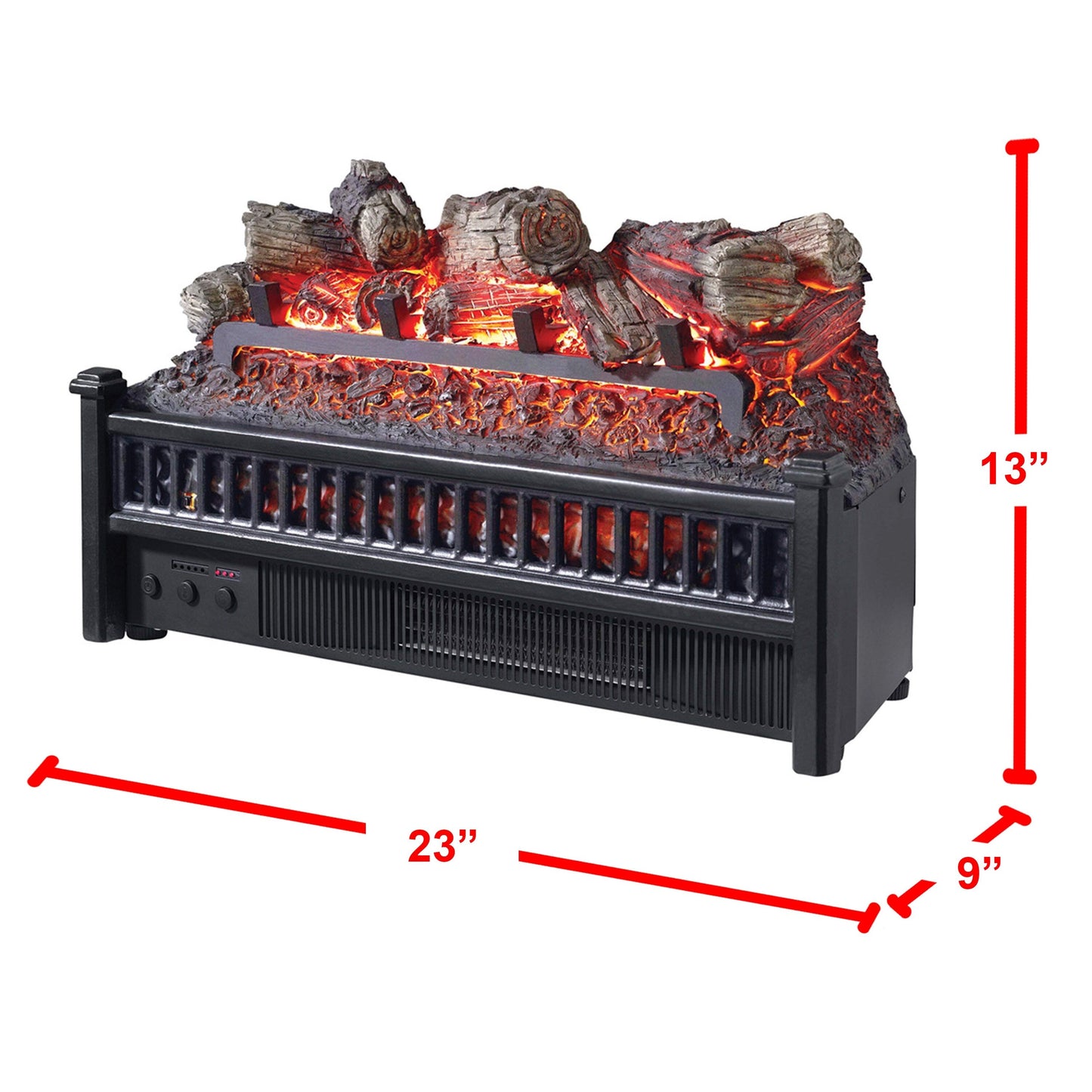 Pleasant Hearth Electric Log Insert Heater with Remote Control