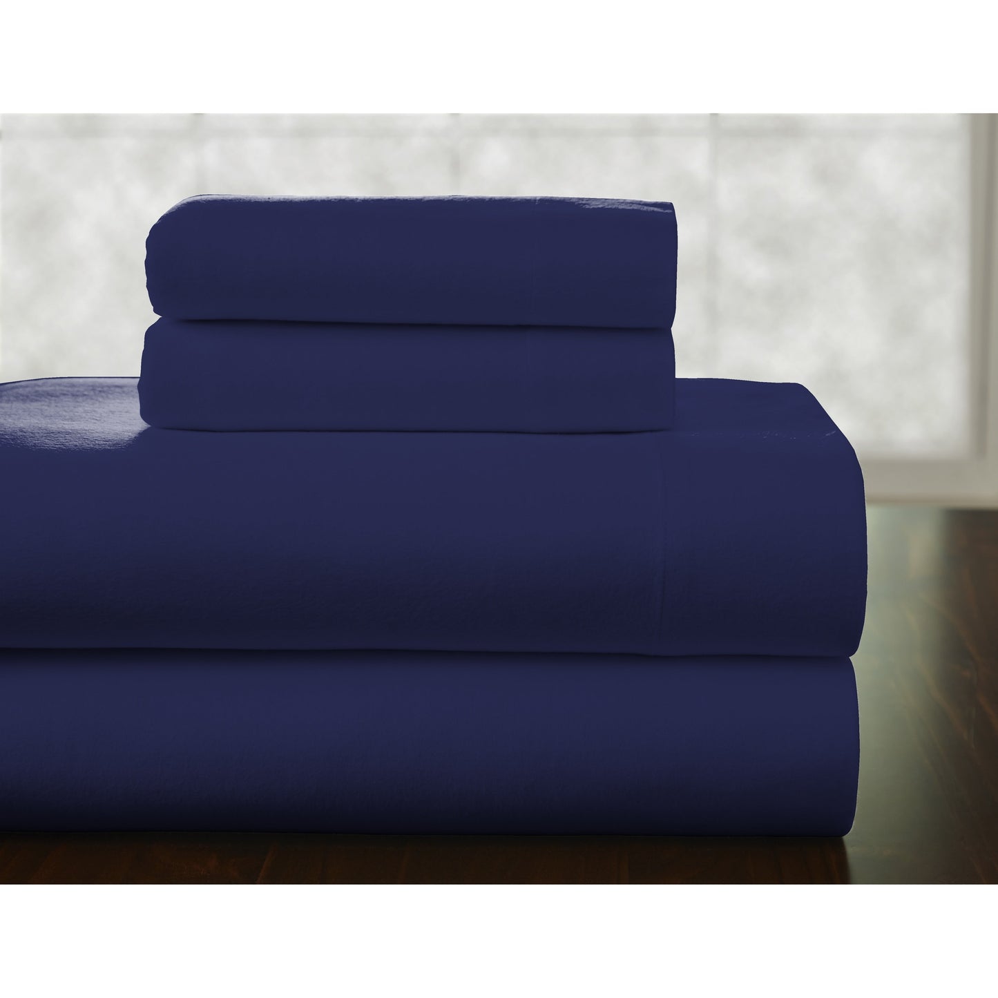 Pointehaven 175 GSM Cotton Flannel Bed Sheet Set with Oversized Sheets