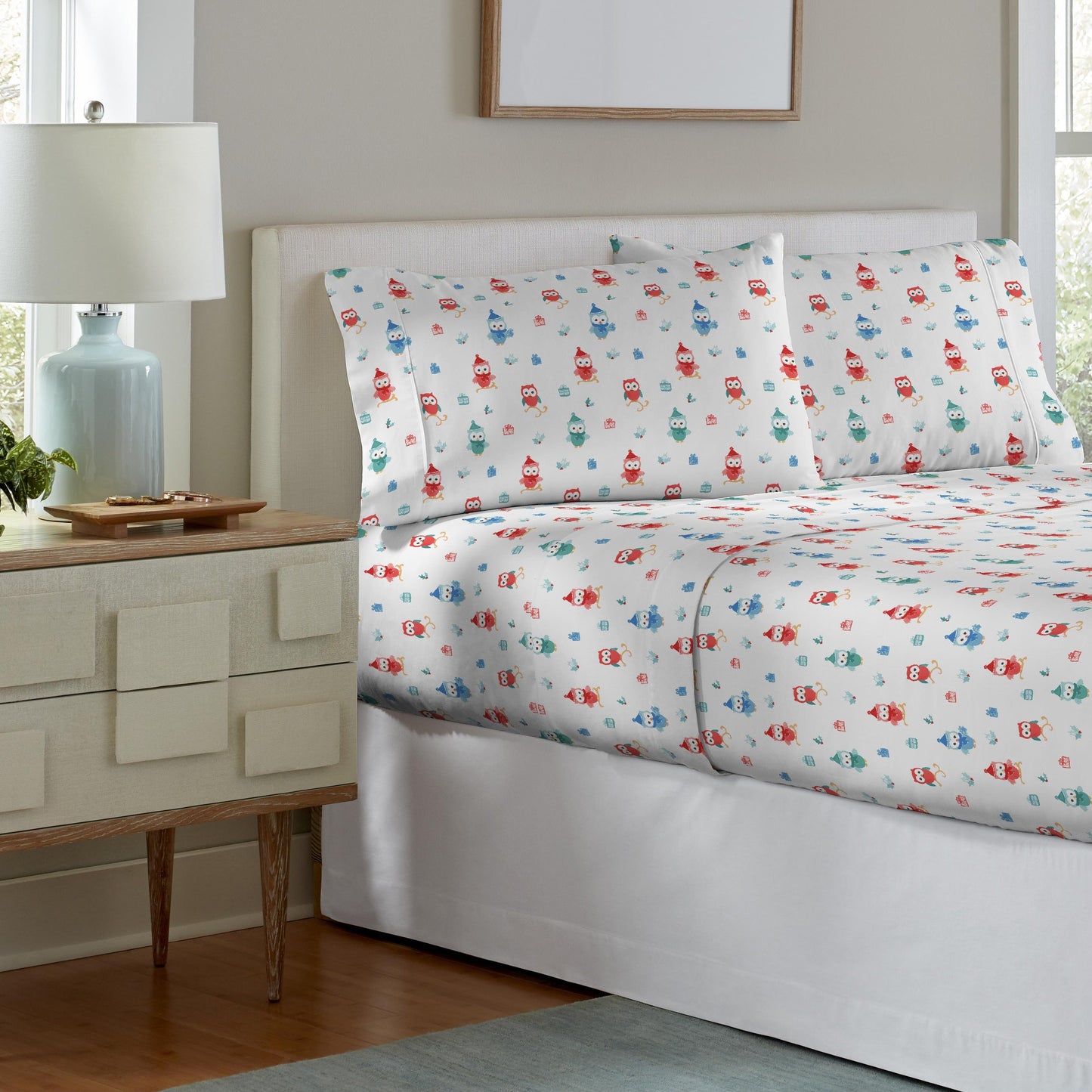 Pointehaven 175 GSM Cotton Flannel Bed Sheet Set with Oversized Sheets