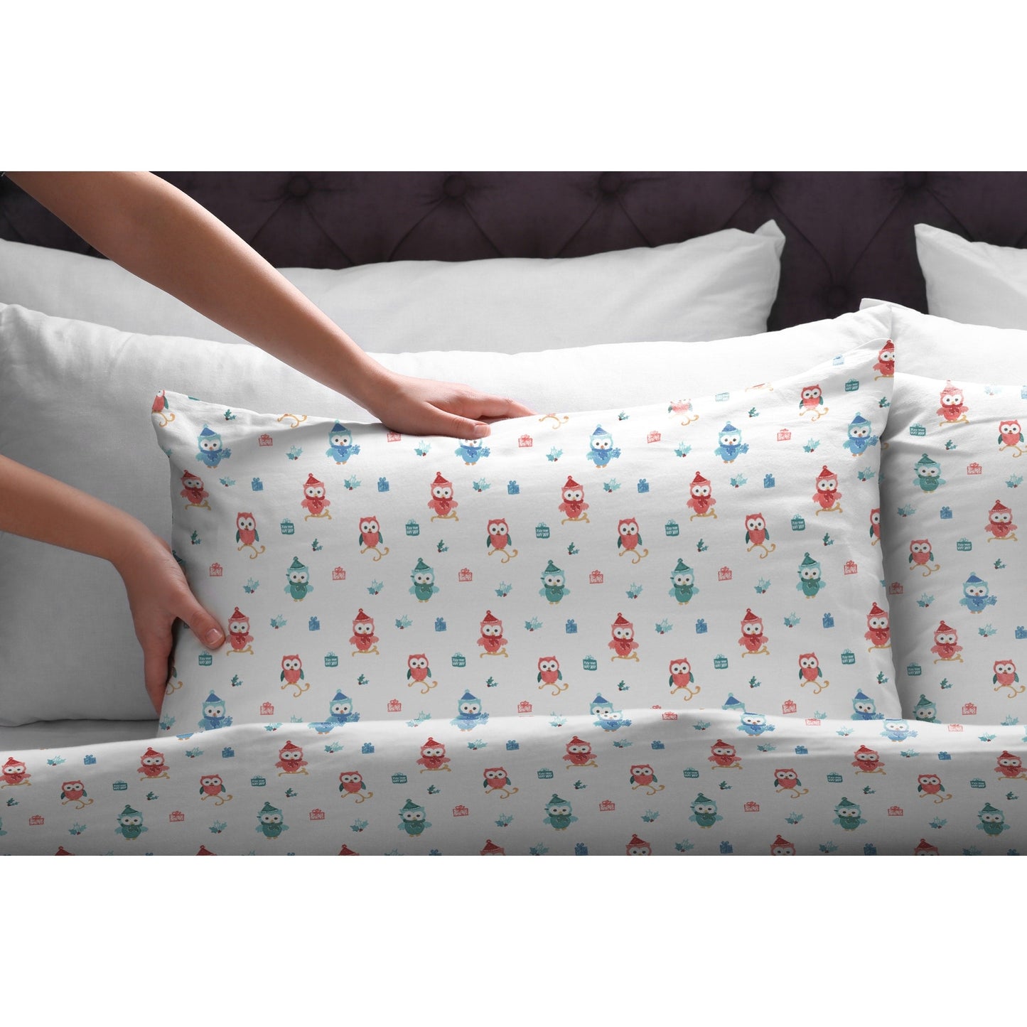 Pointehaven 175 GSM Cotton Flannel Bed Sheet Set with Oversized Sheets