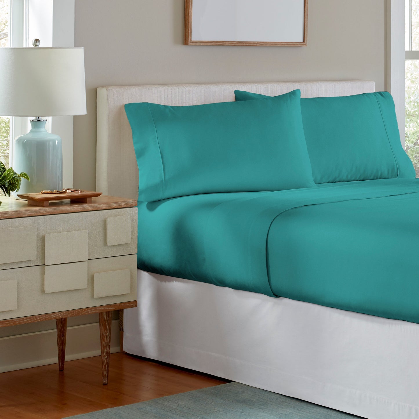 Pointehaven 175 GSM Cotton Flannel Bed Sheet Set with Oversized Sheets