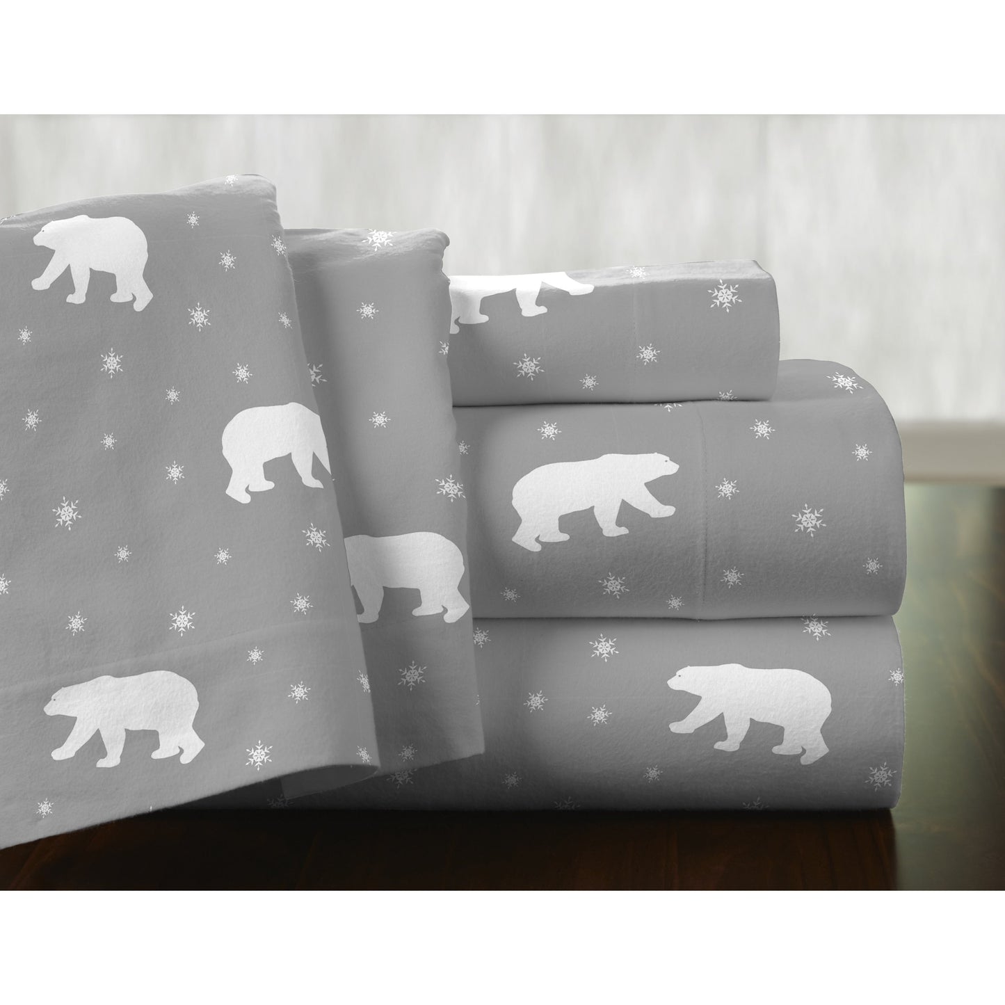 Pointehaven 175 GSM Cotton Flannel Bed Sheet Set with Oversized Sheets