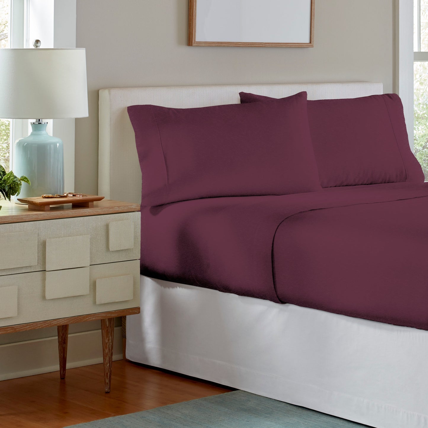Pointehaven 200 GSM Superior Heavyweight Flannel Cotton Deep Pocket Bed Sheet Set