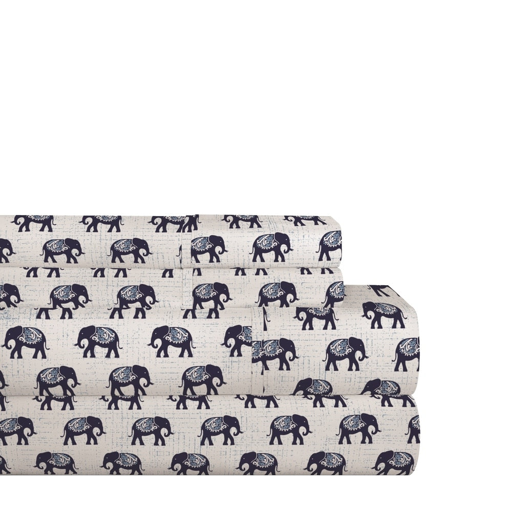 Pointehaven 200TC Cotton Percale Prints and Solids Bed Sheet Set