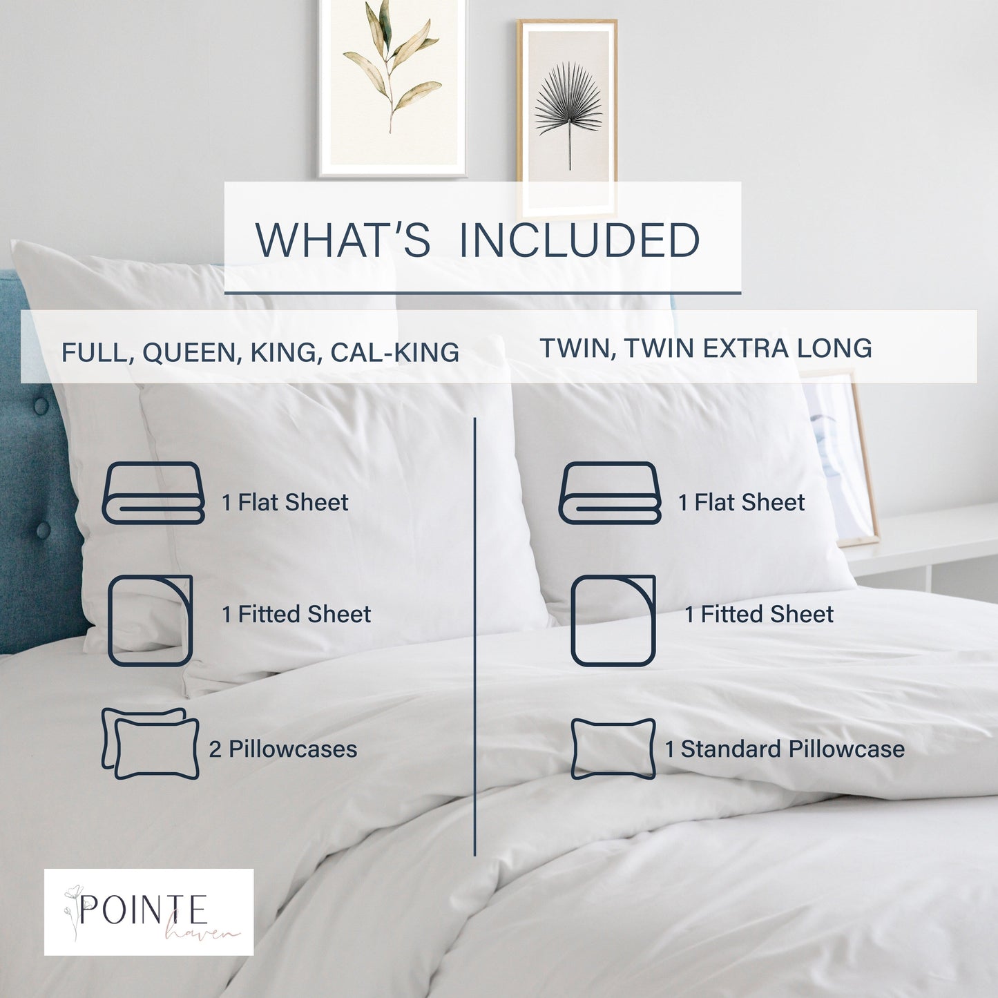 Pointehaven 300 Thread Count Combed Cotton Tone-on-Tone Printed Bed Sheet Set